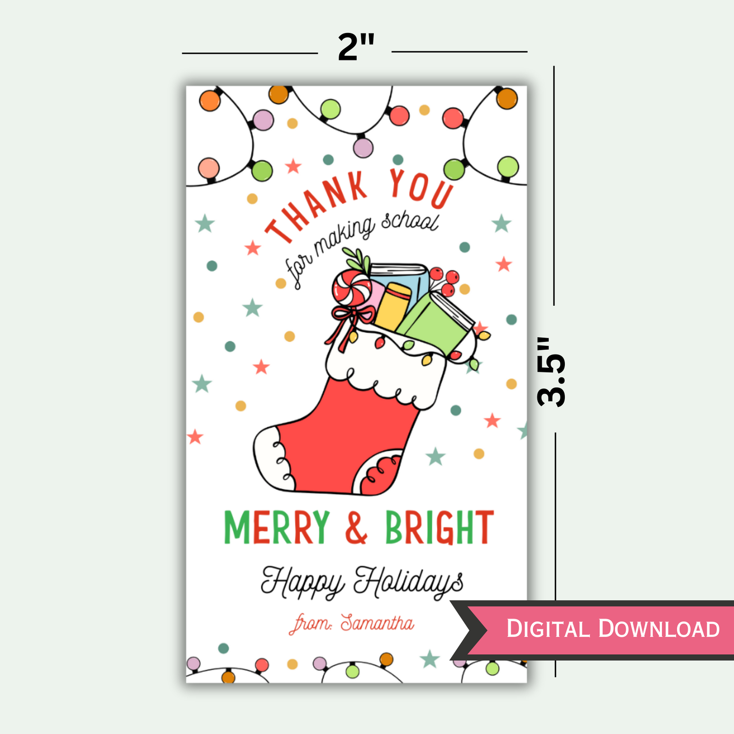 Christmas Gift Tag | Teacher Appreciation 01