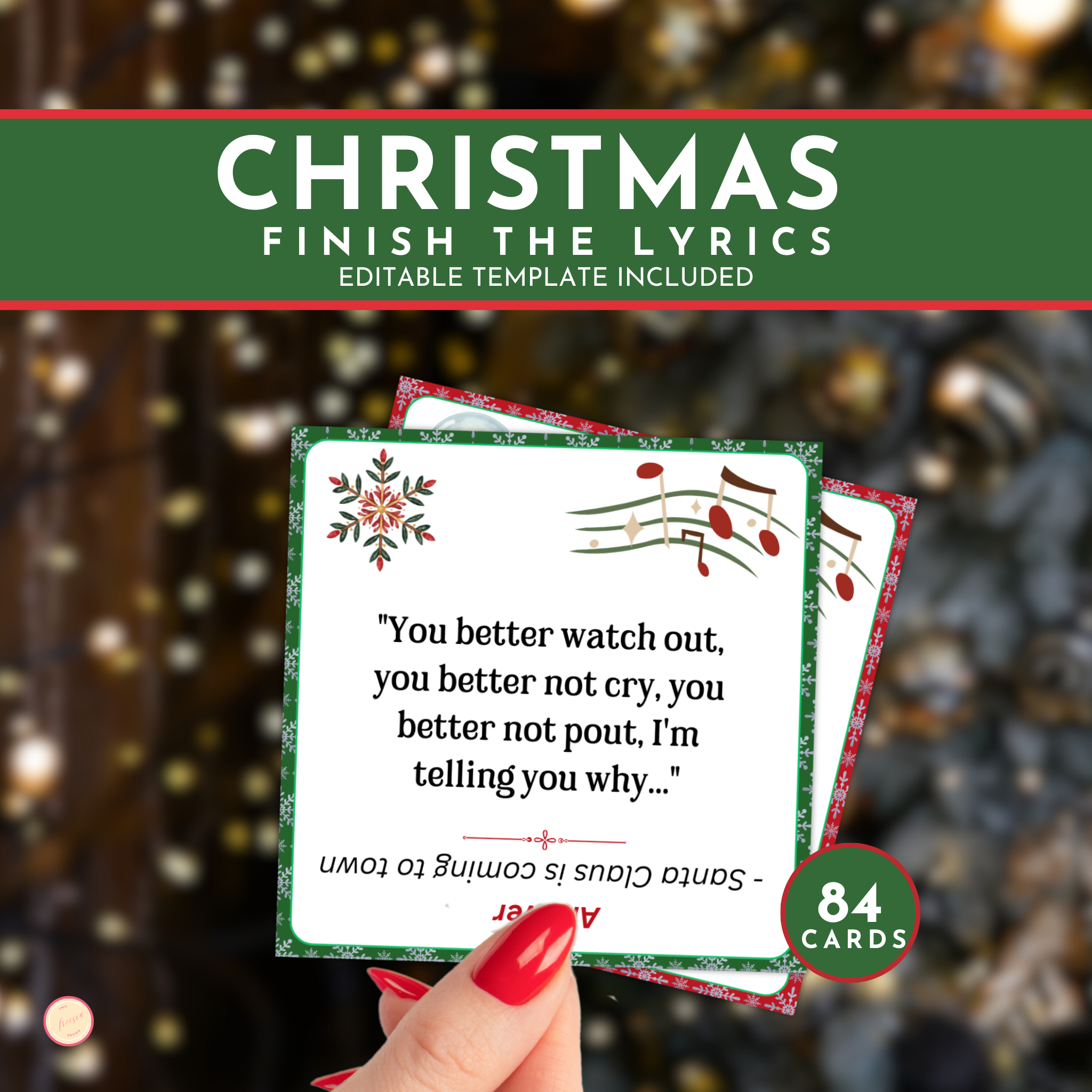 Christmas Finish The Lyrics Game