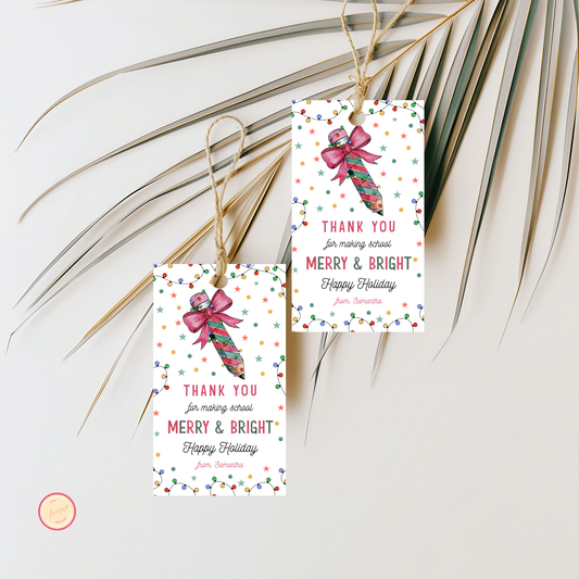 Winter Pencil Gift Tag - 01