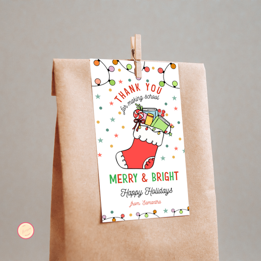 Christmas Gift Tag | Teacher Appreciation 01