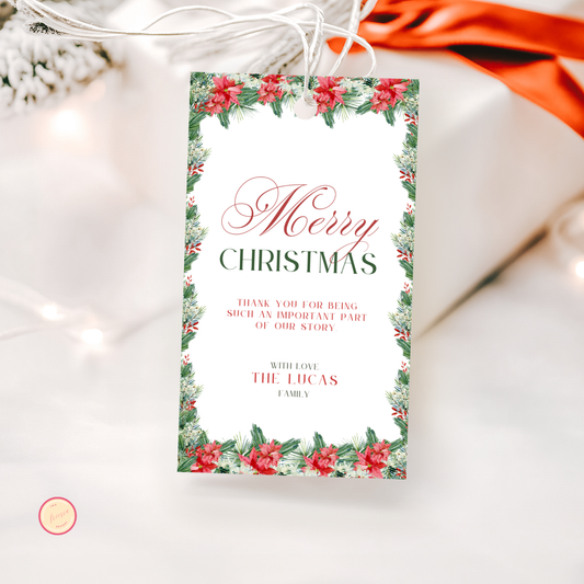 Christmas Gift Tag | Red and Green