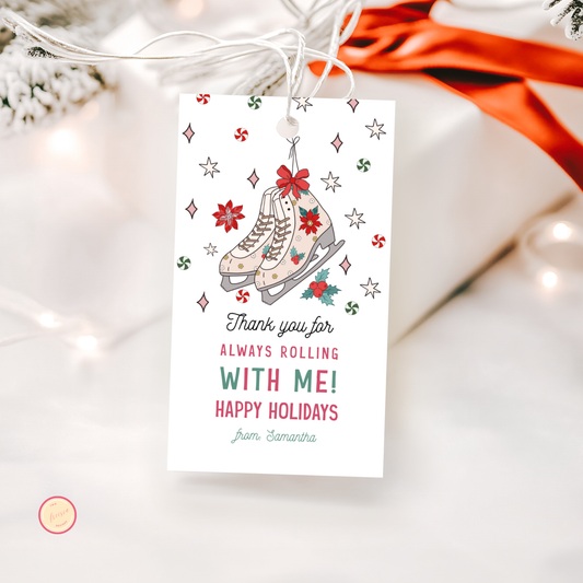 Christmas Gift Tag | Roller Skate