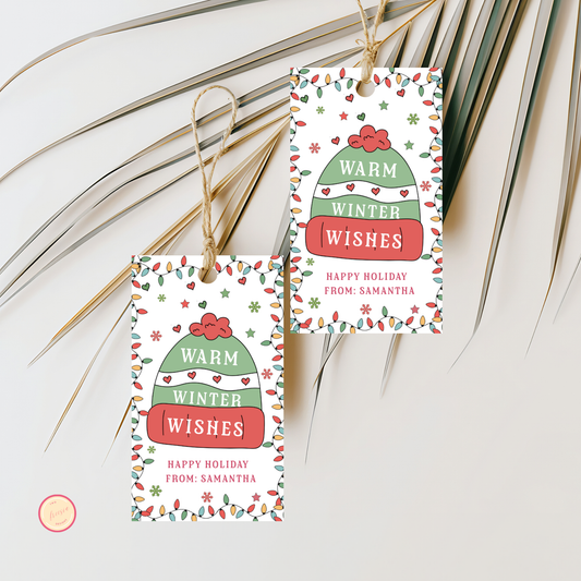 Winter Holiday Gift Tag