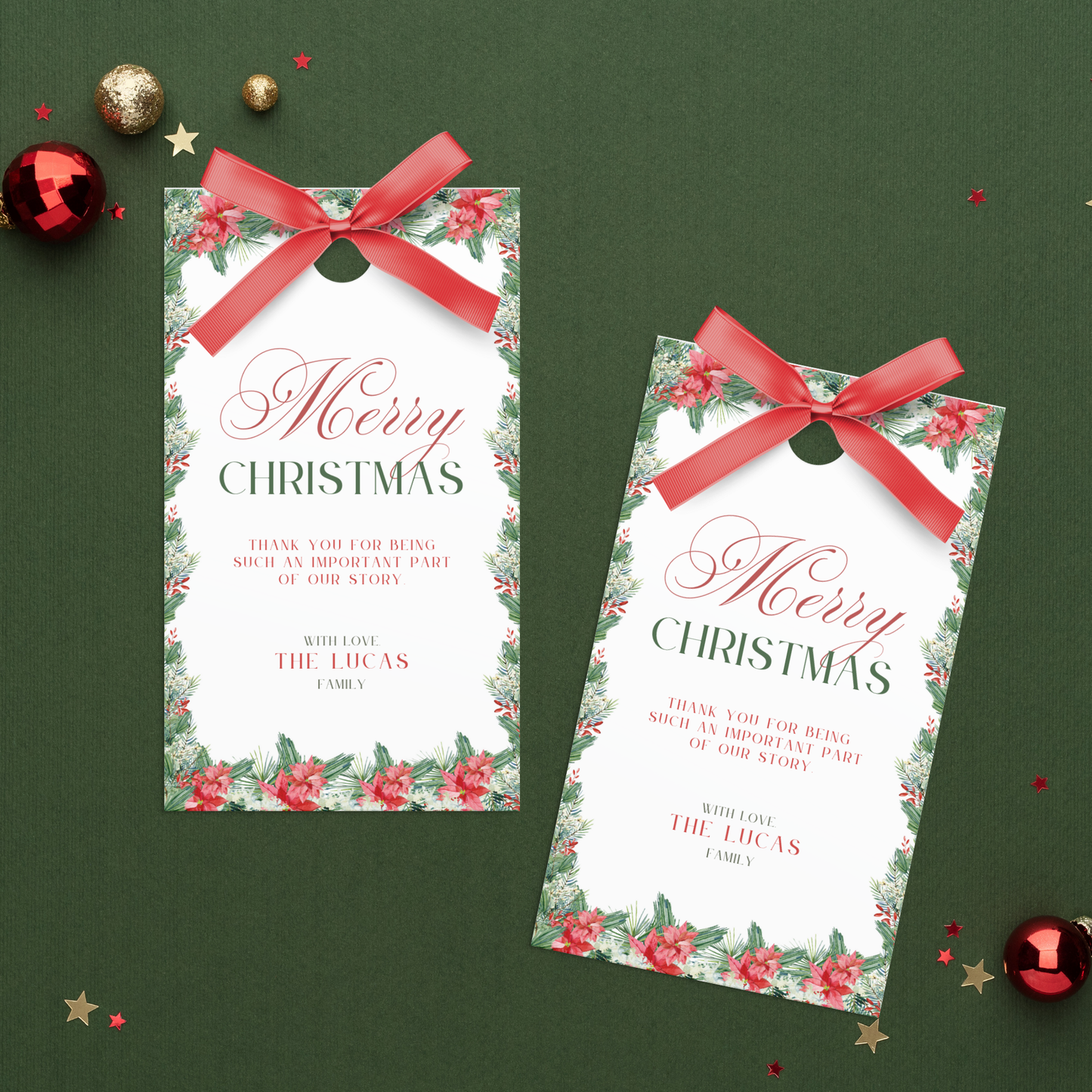 Christmas Gift Tag | Red and Green