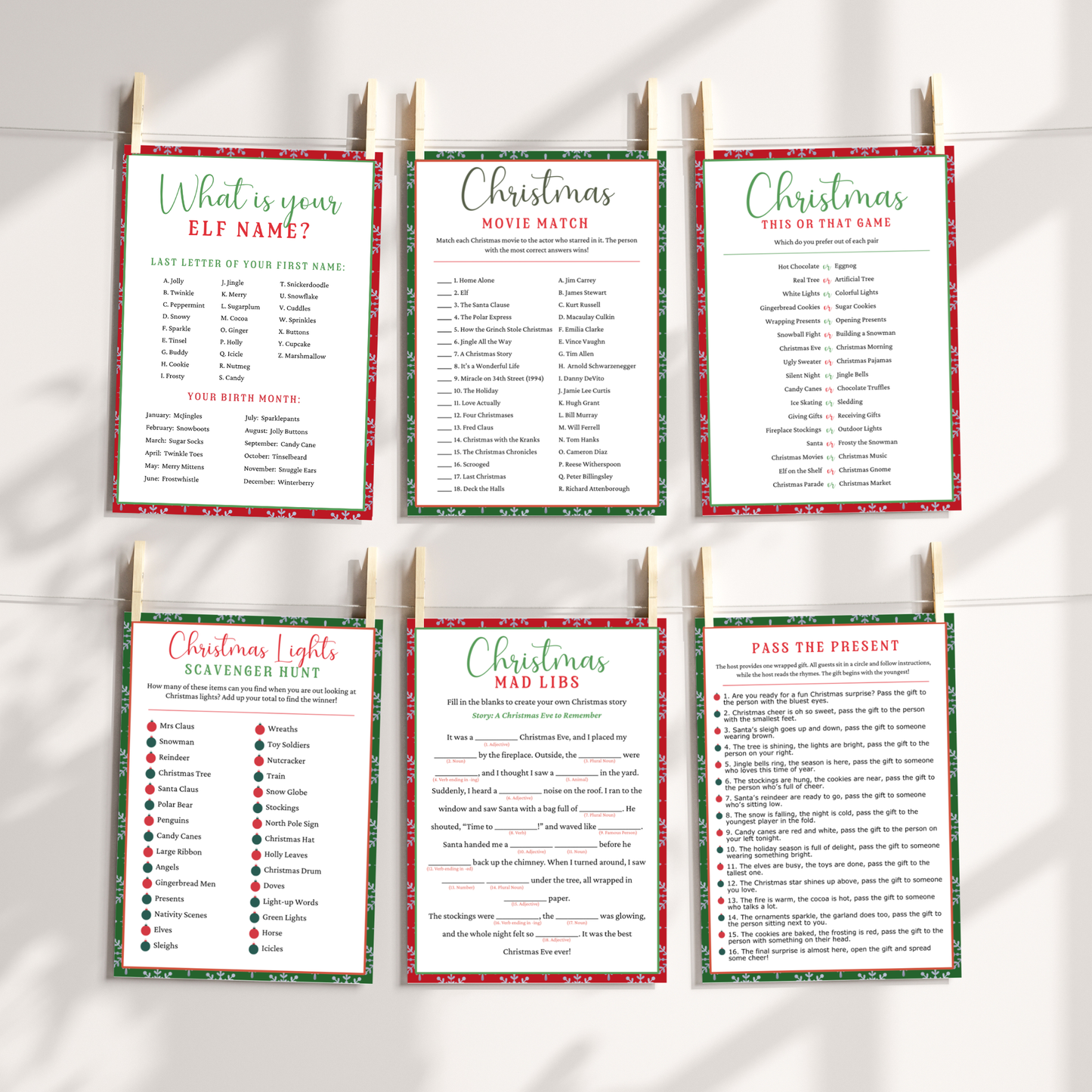 25 Christmas Party Games | Printable