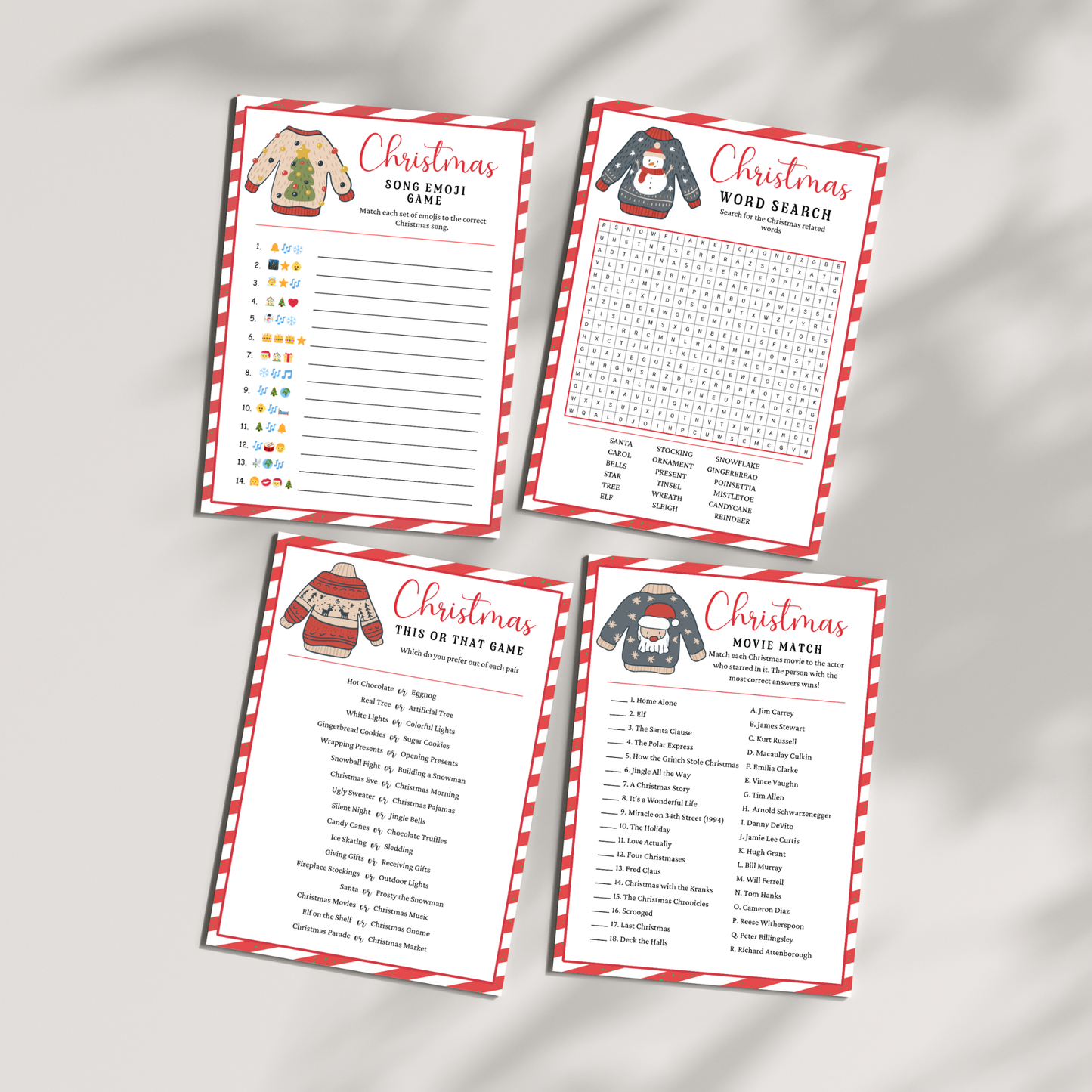 12 Ugly Sweater Christmas Party Games