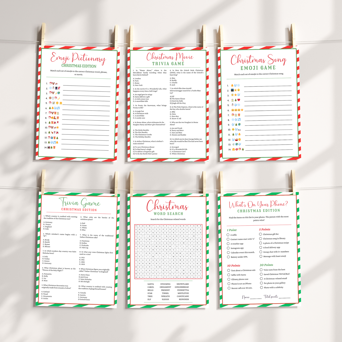 25 Christmas Party Games Printable