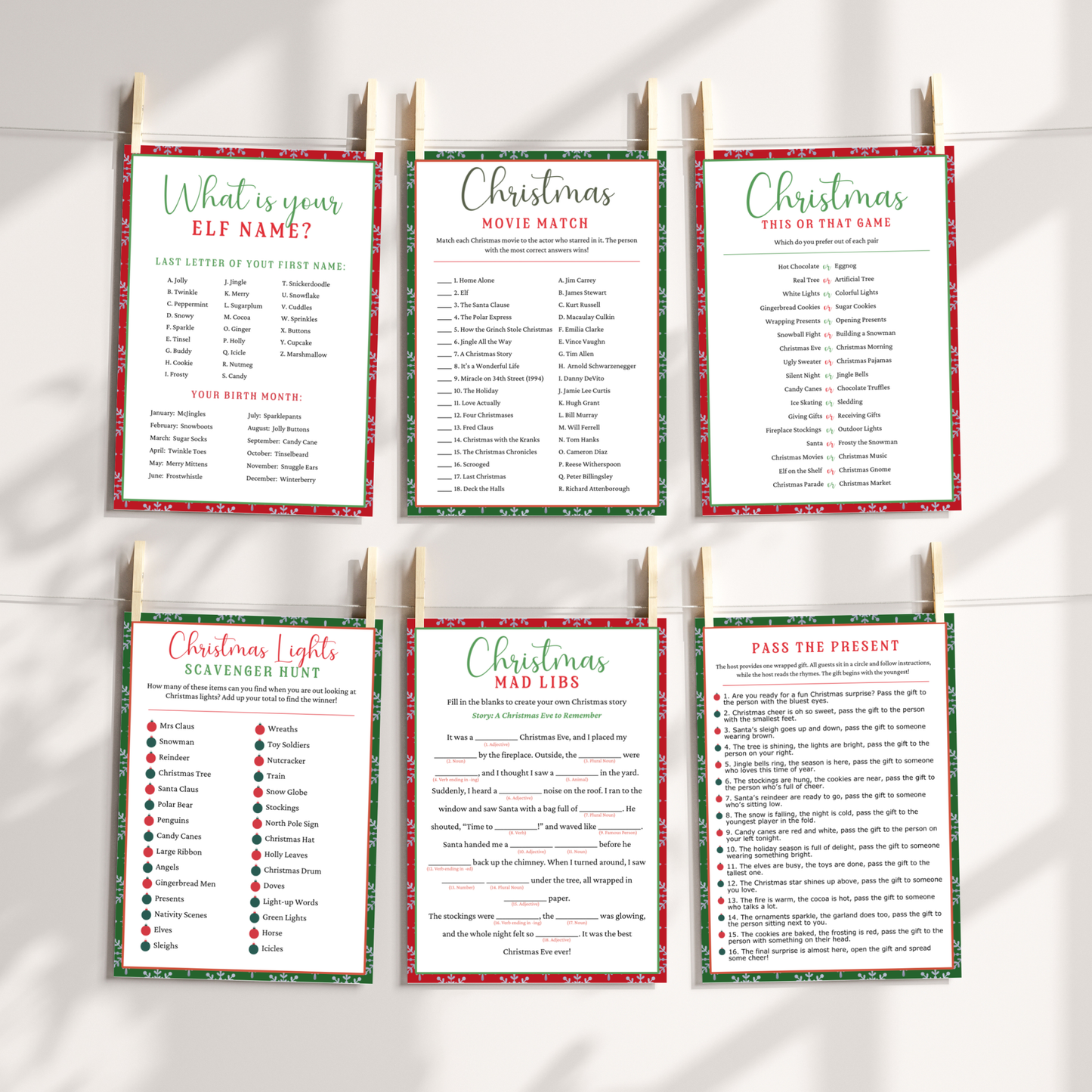 25 Christmas Party Games | Printable
