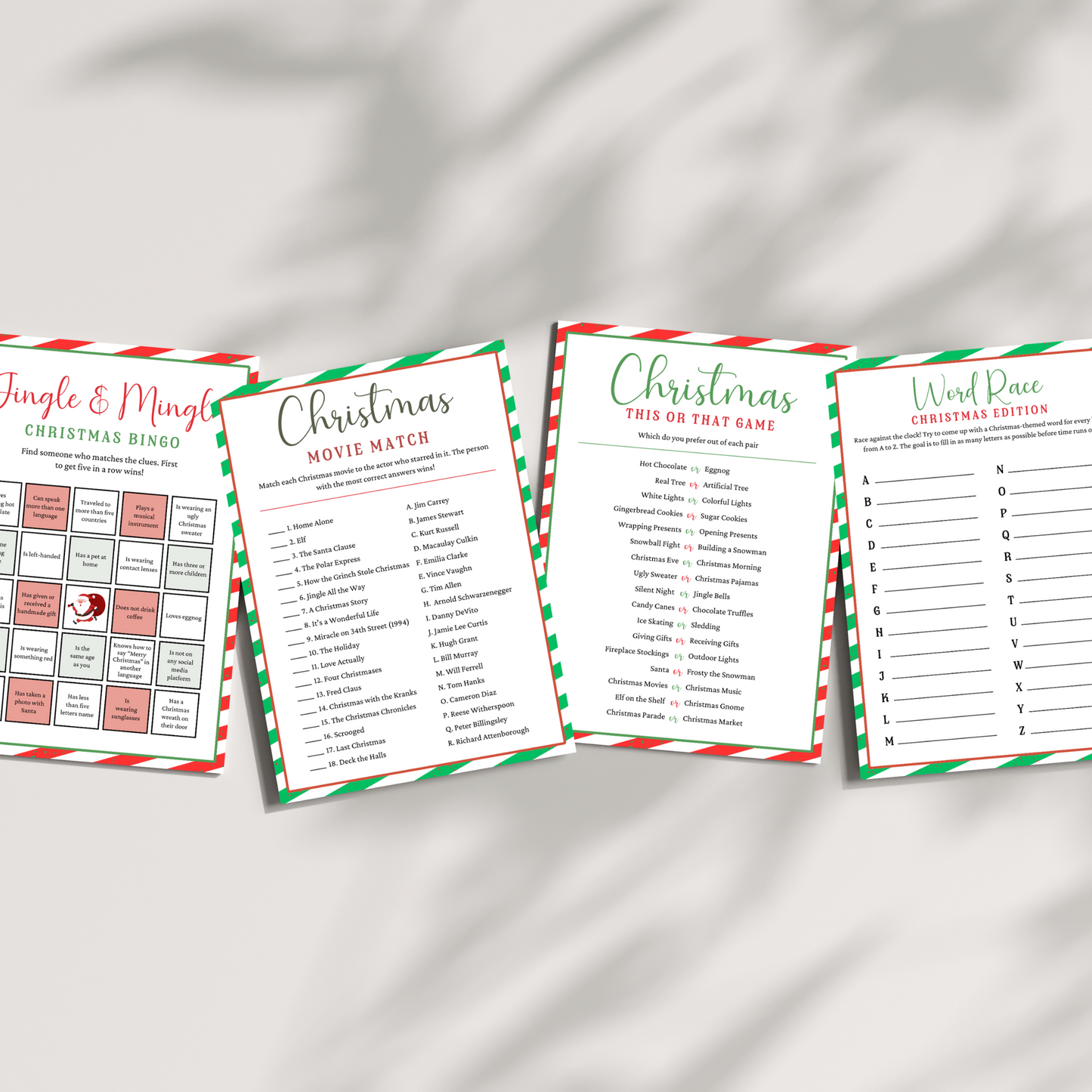 25 Christmas Party Games Printable