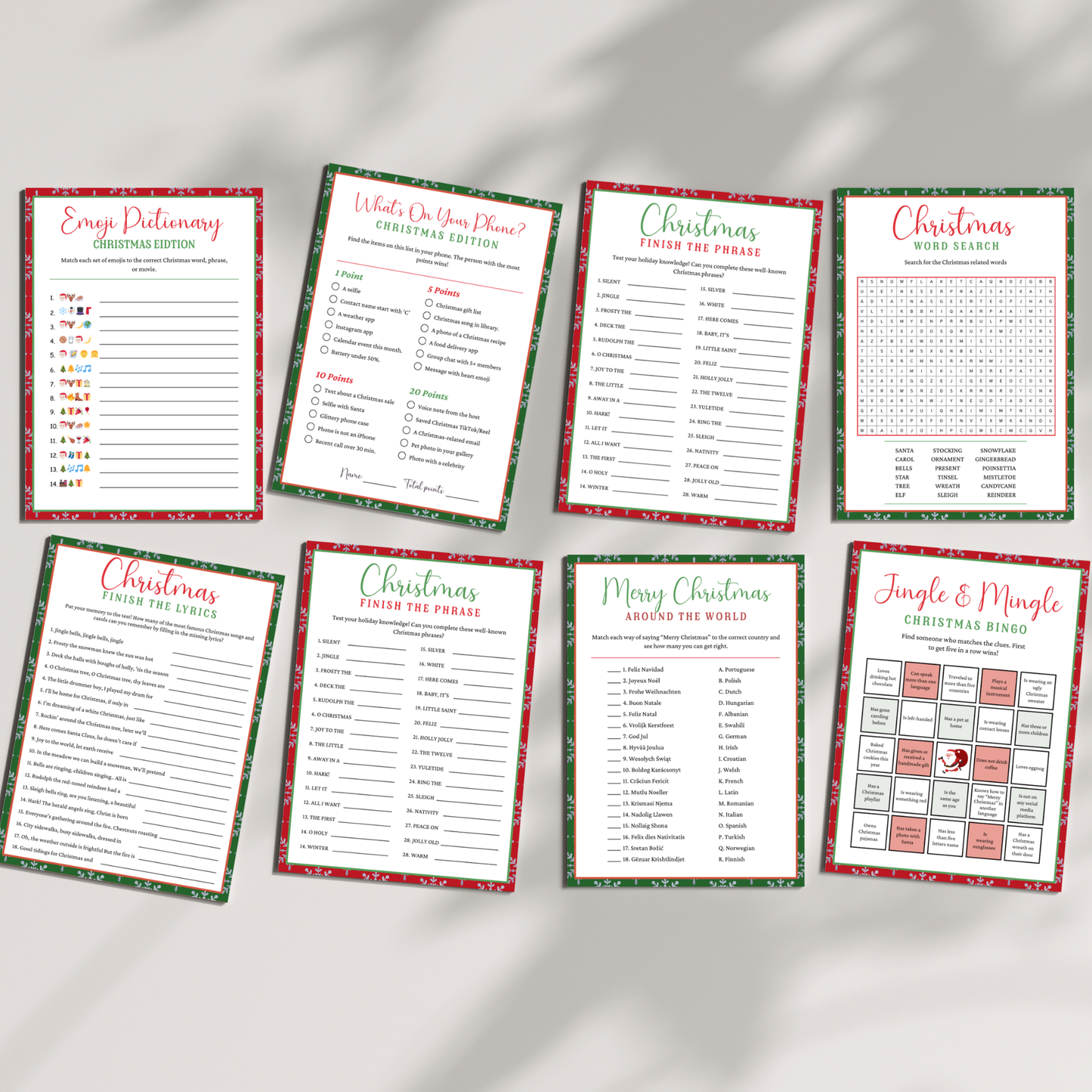 25 Christmas Party Games | Printable