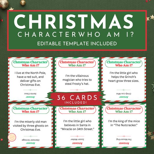 Christmas Character Who Am I Game