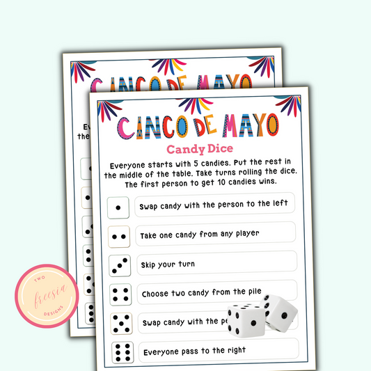 Candy Dice Game - Cinco de Mayo