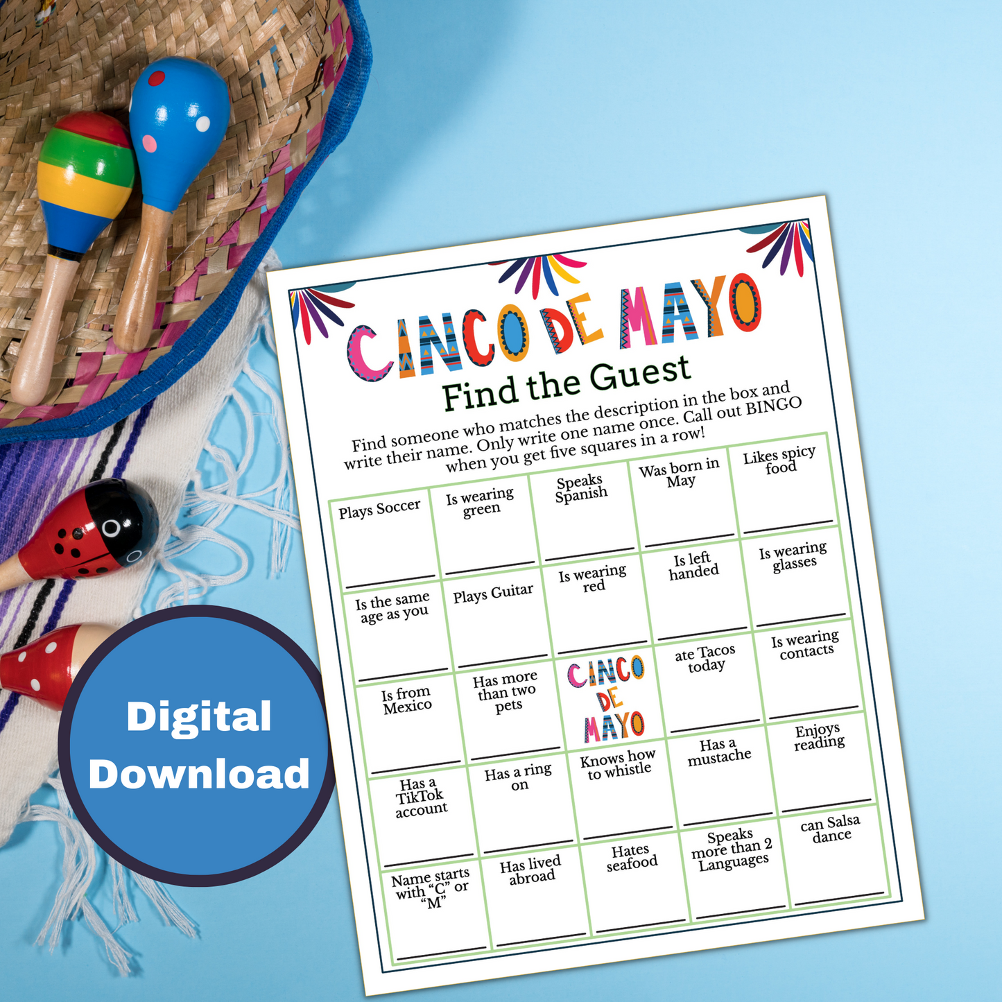 Find the Guest Game - Cinco de Mayo