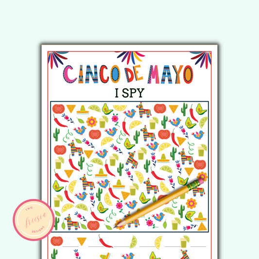 ISpy Game for Kids - Cinco de Mayo