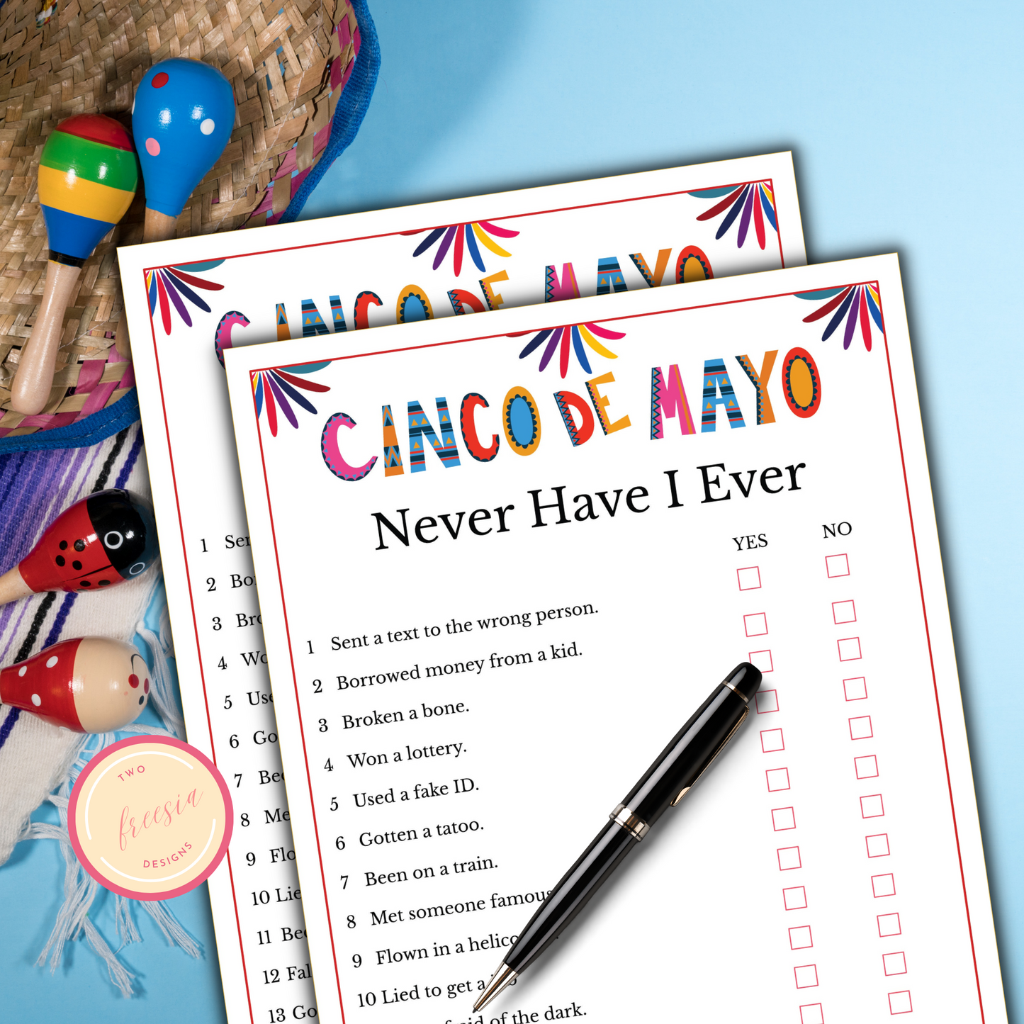 Never Have I Ever Game - Cinco de Mayo