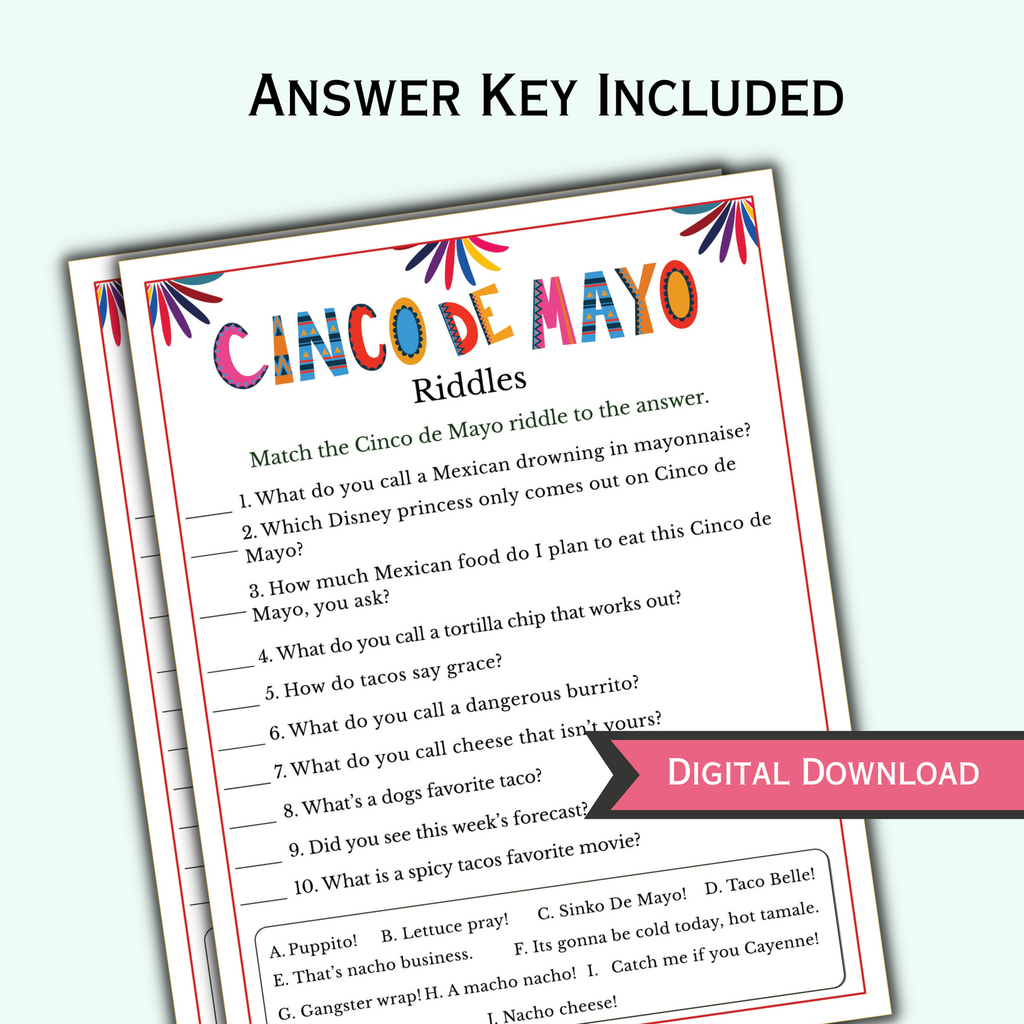 Cinco de Mayo Riddles Game