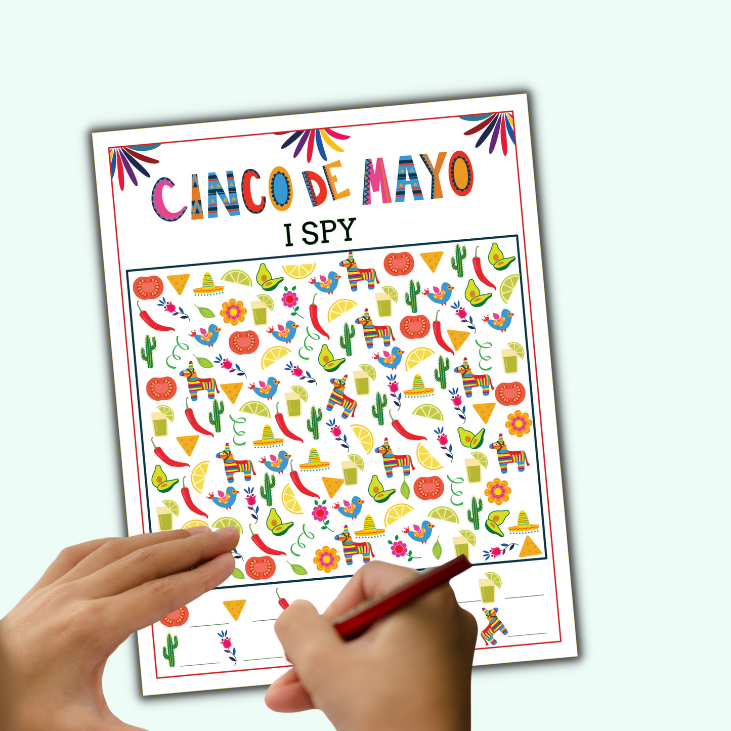 ISpy Game for Kids - Cinco de Mayo