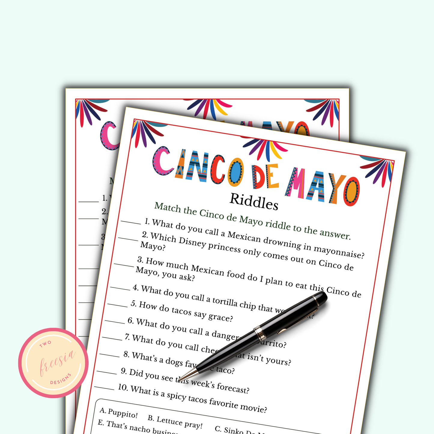 Cinco de Mayo Riddles Game