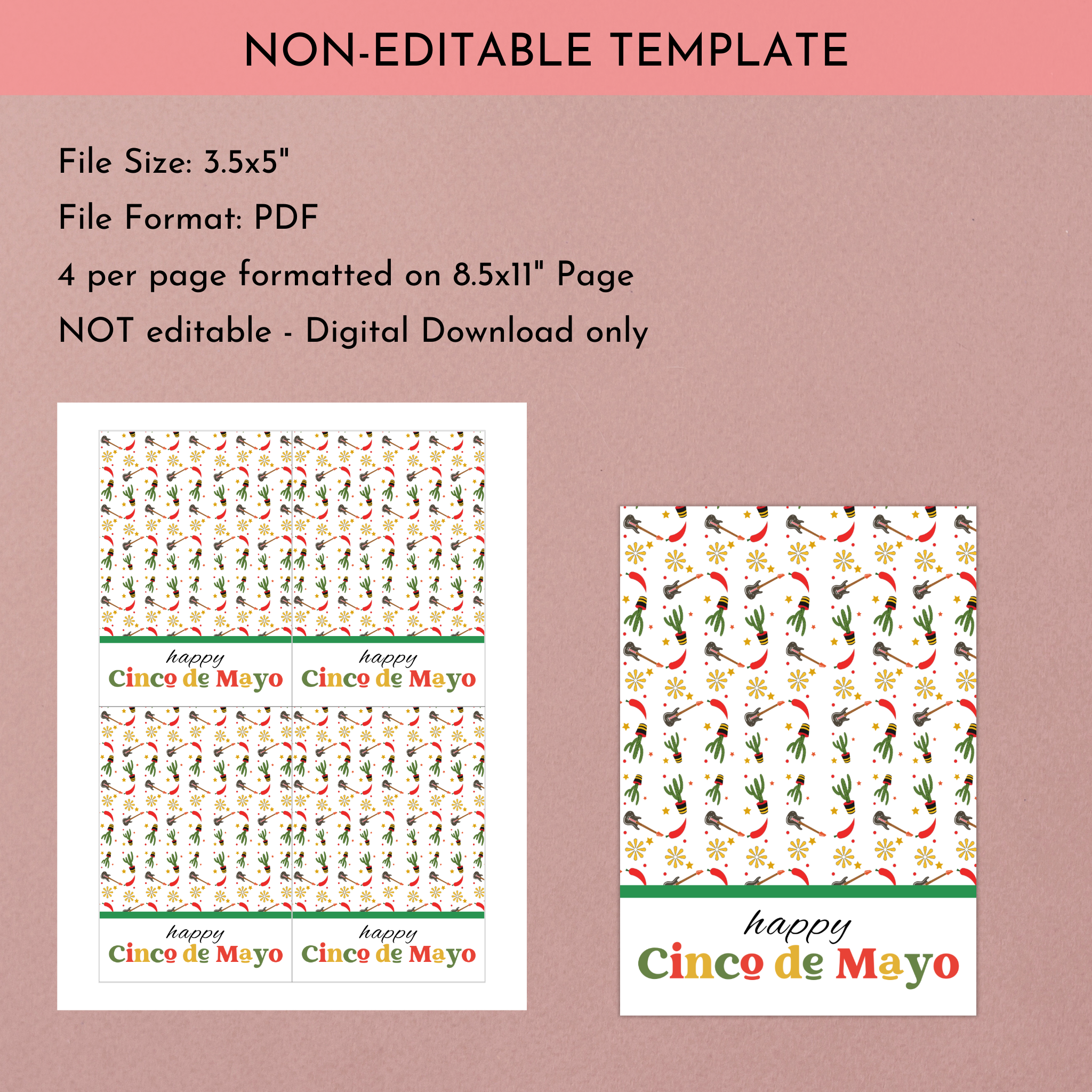 Cinco de Mayo Cookie Card
