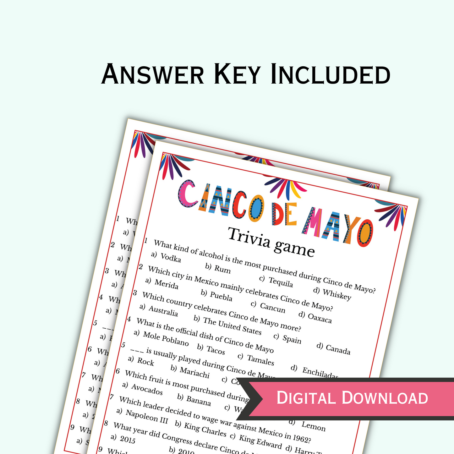 Cinco de Mayo Trivia Game