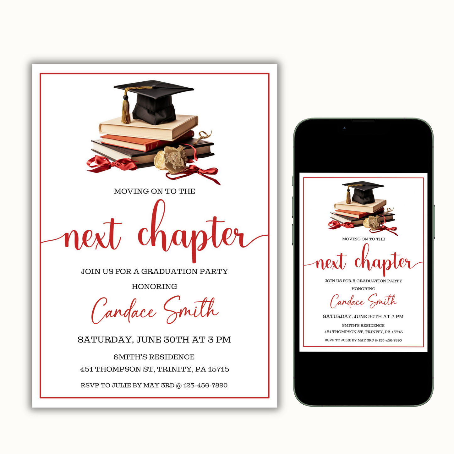 Graduation Party Invite - Next Chapter