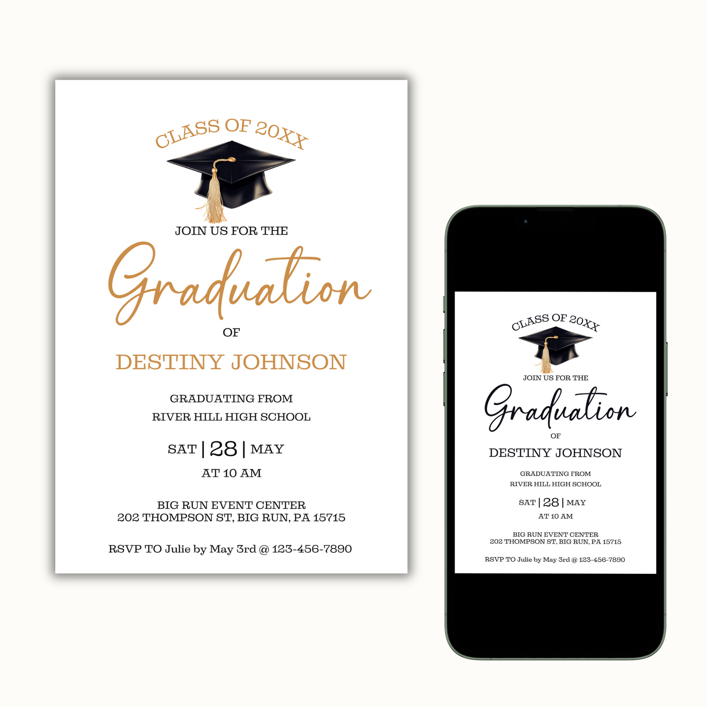 Editable Grad Party Invitation Template