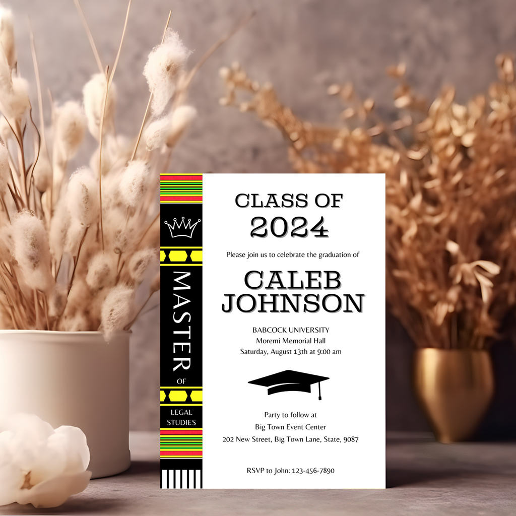 Collage Invation Model Editable Graduation Invitation Template - Senior/College Grad ...