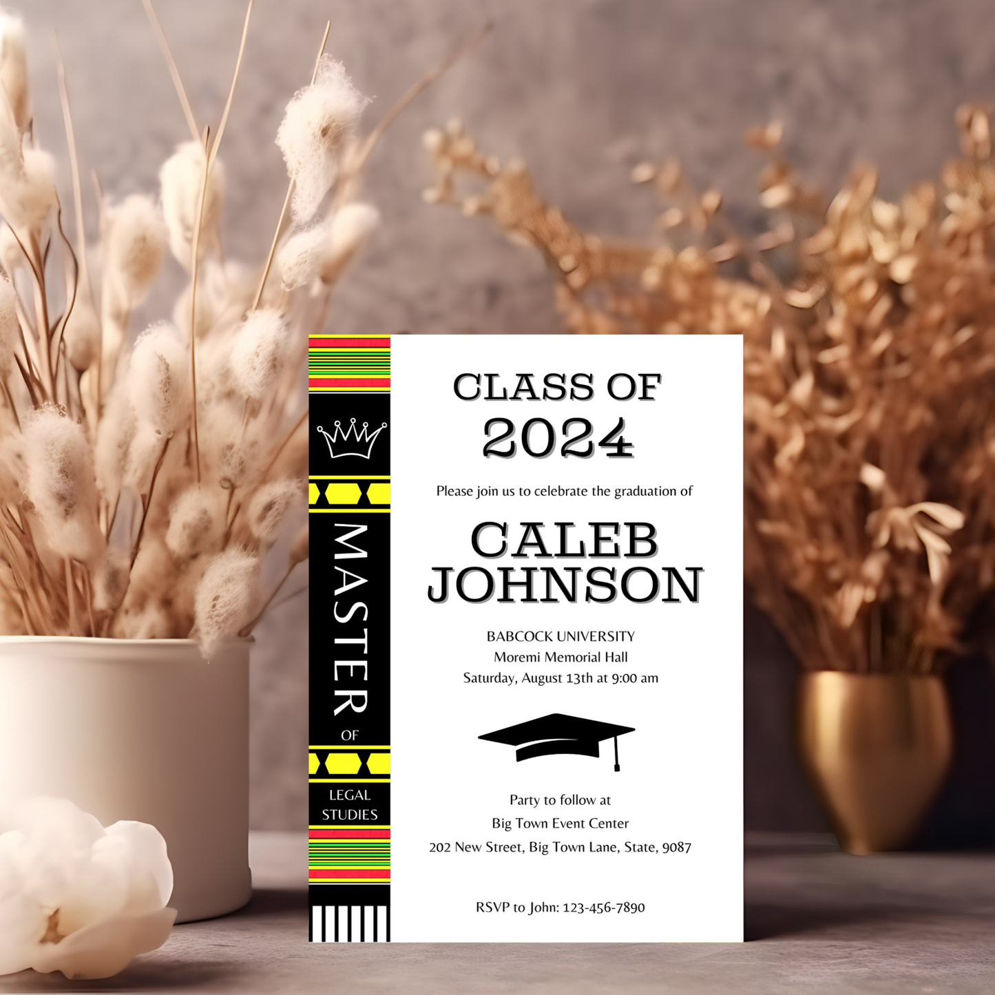 Editable Graduation Invitation Template