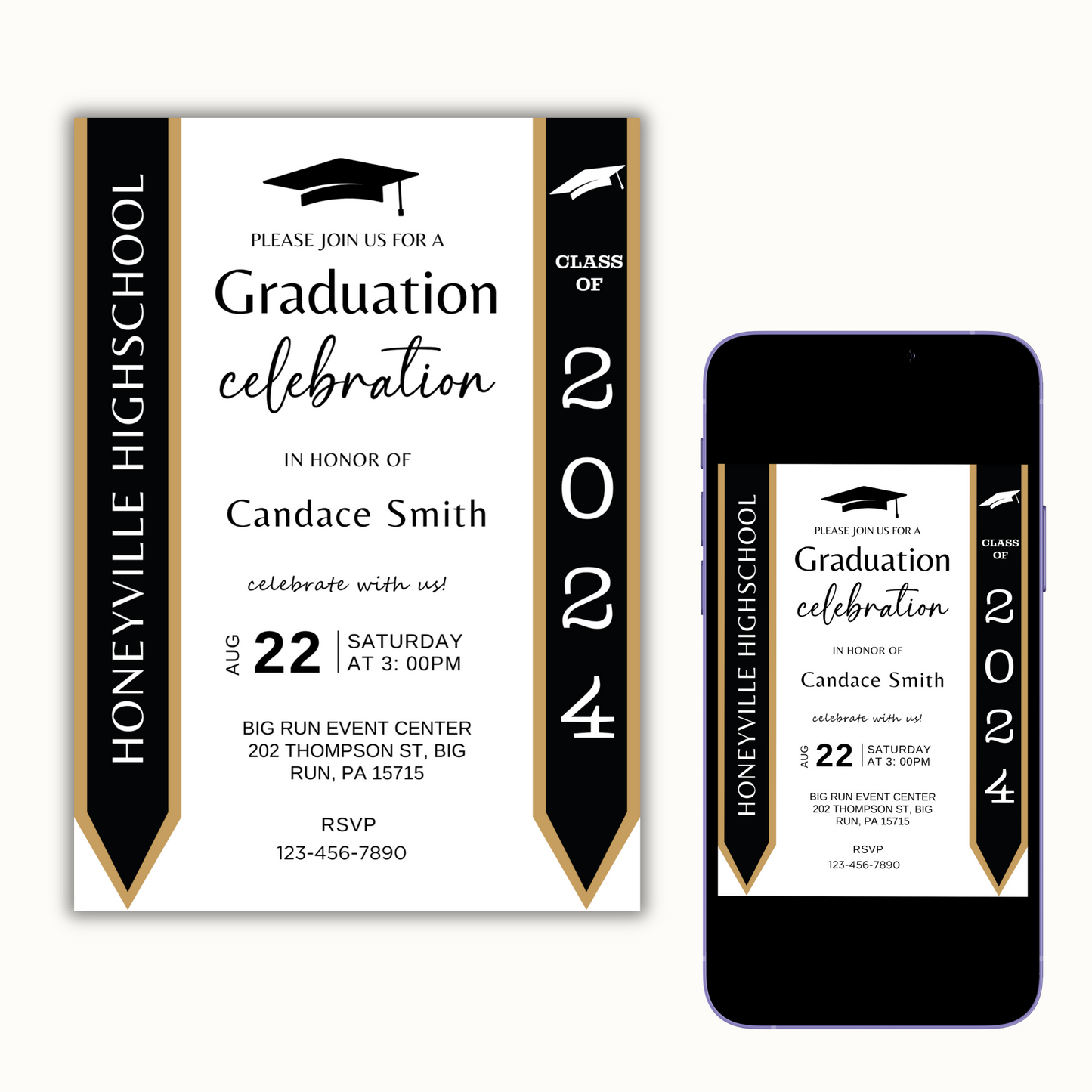 Graduation Invitation Template with Photo