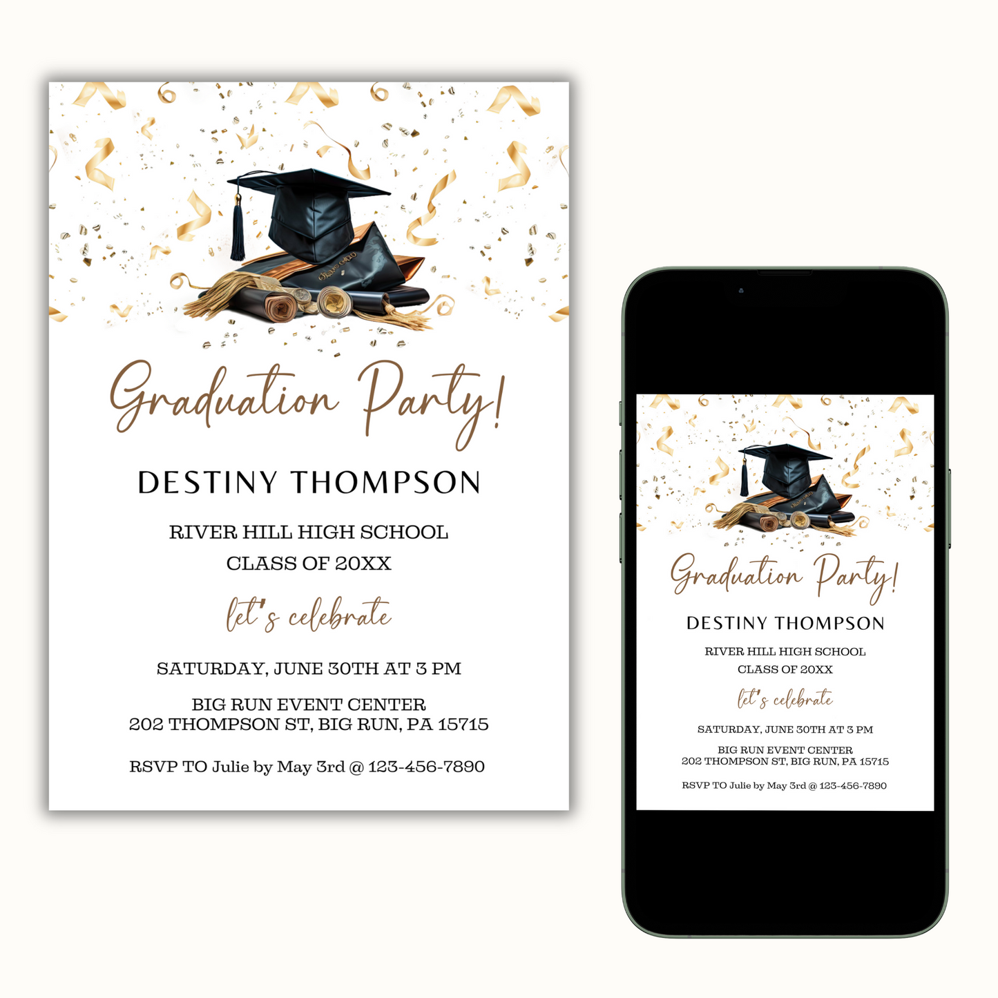 Graduation Invitation Template - High School/College