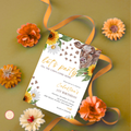 Sunflower Cow Invitation