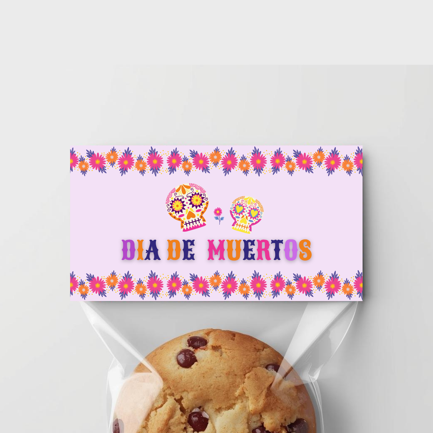 Dia de los Muertos Treat Bag Topper