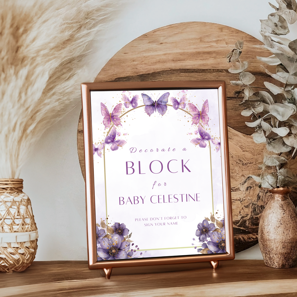 Decorate a Block Table Sign - Enchanted to Meet You