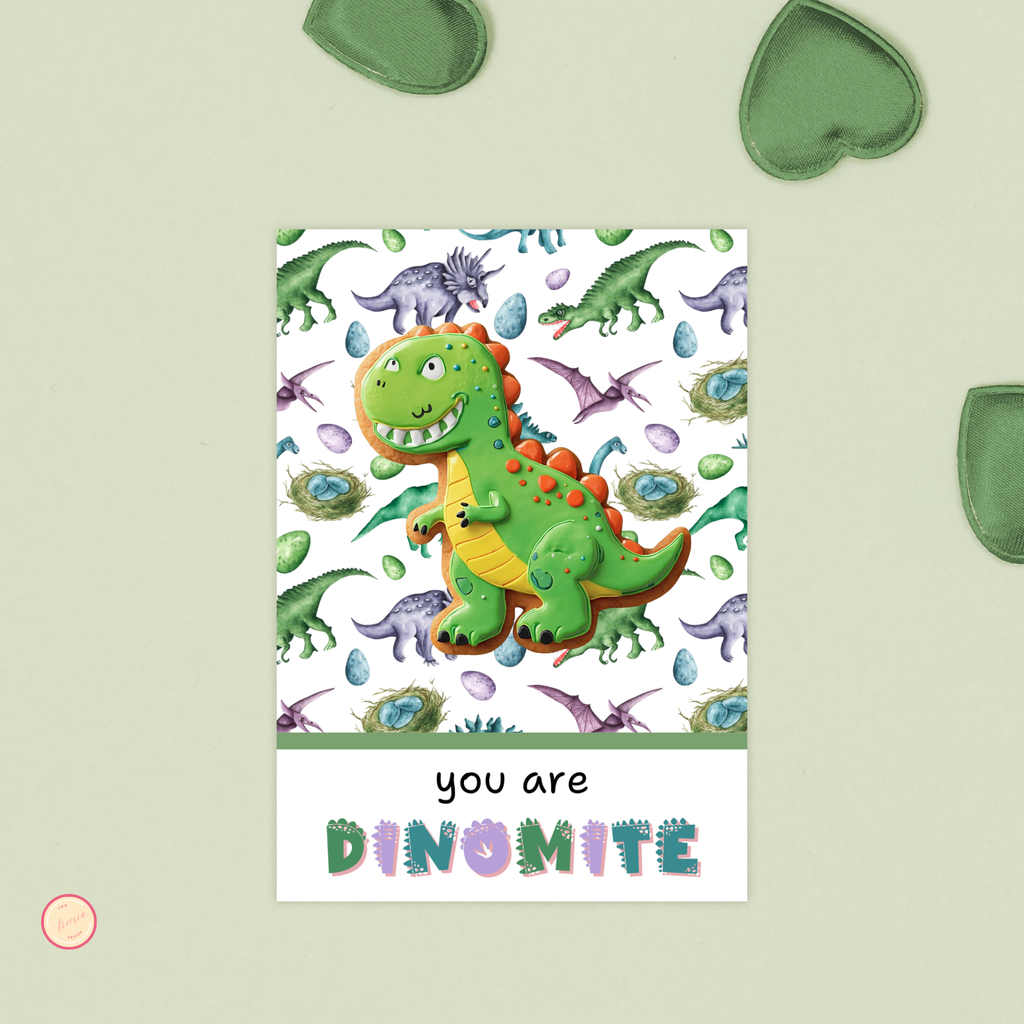 Dinosaur Cookie Card