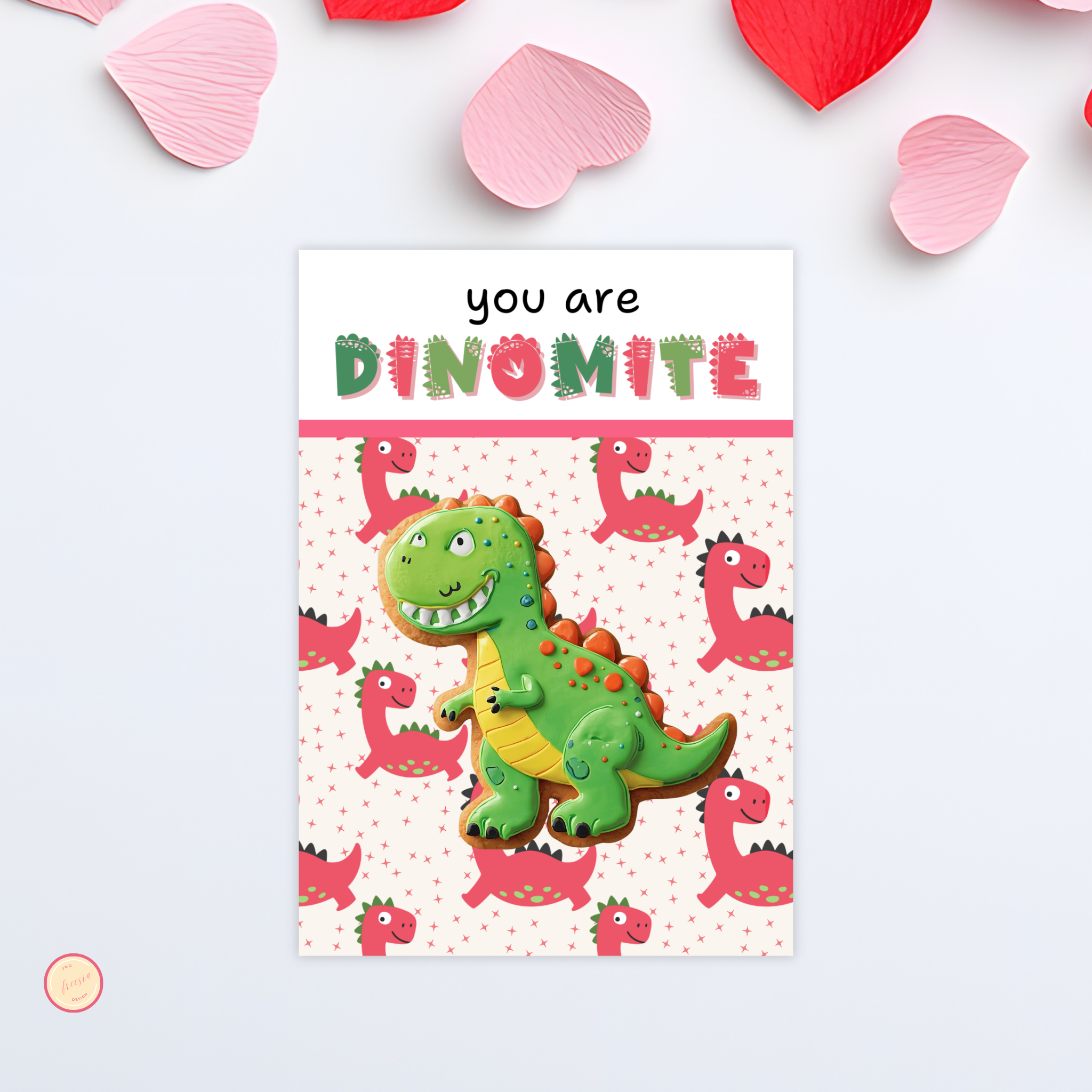 Dinosaur Cookie Card
