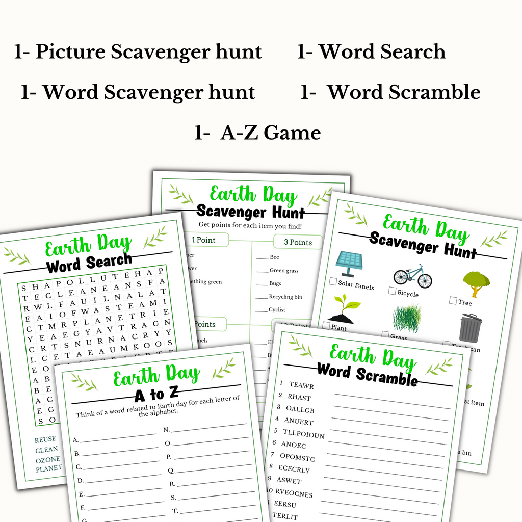 15 Earth Day Games Bundle