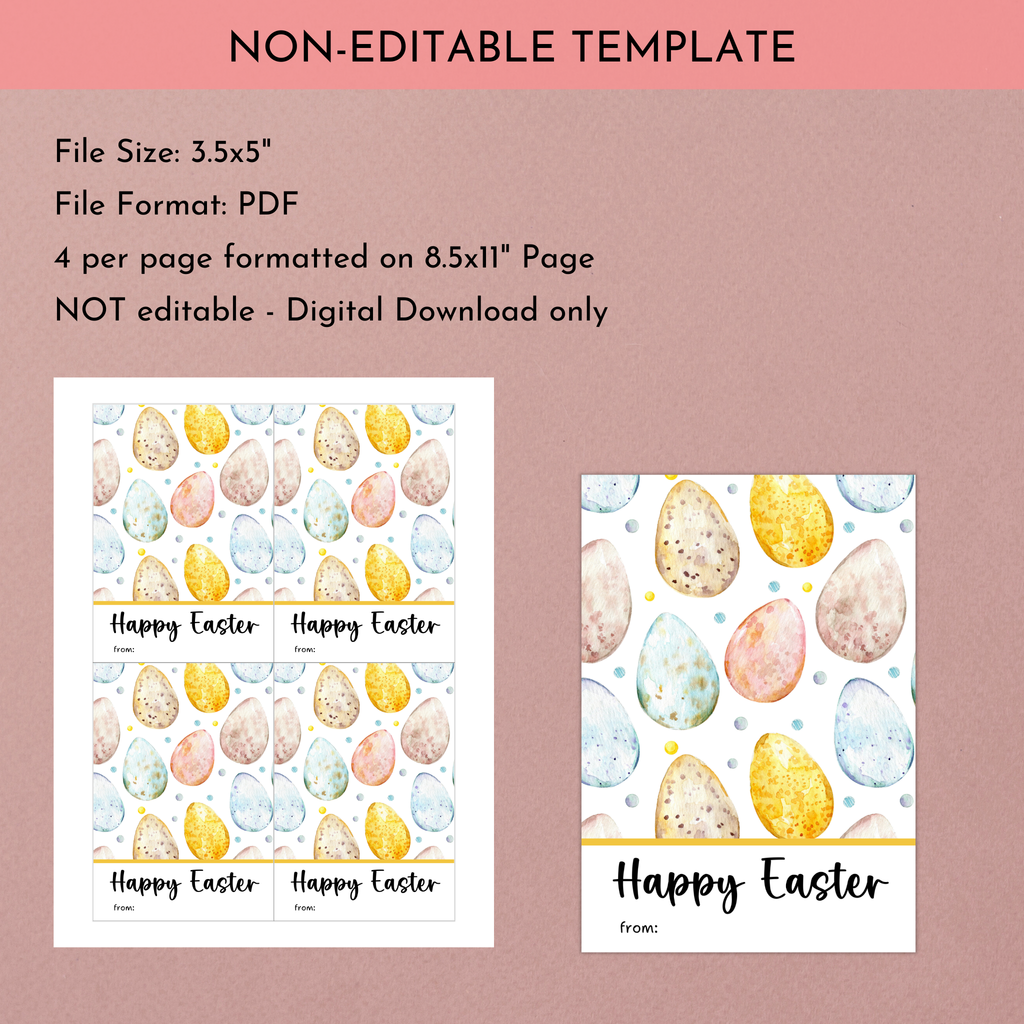 Happy Easter Cookie Card