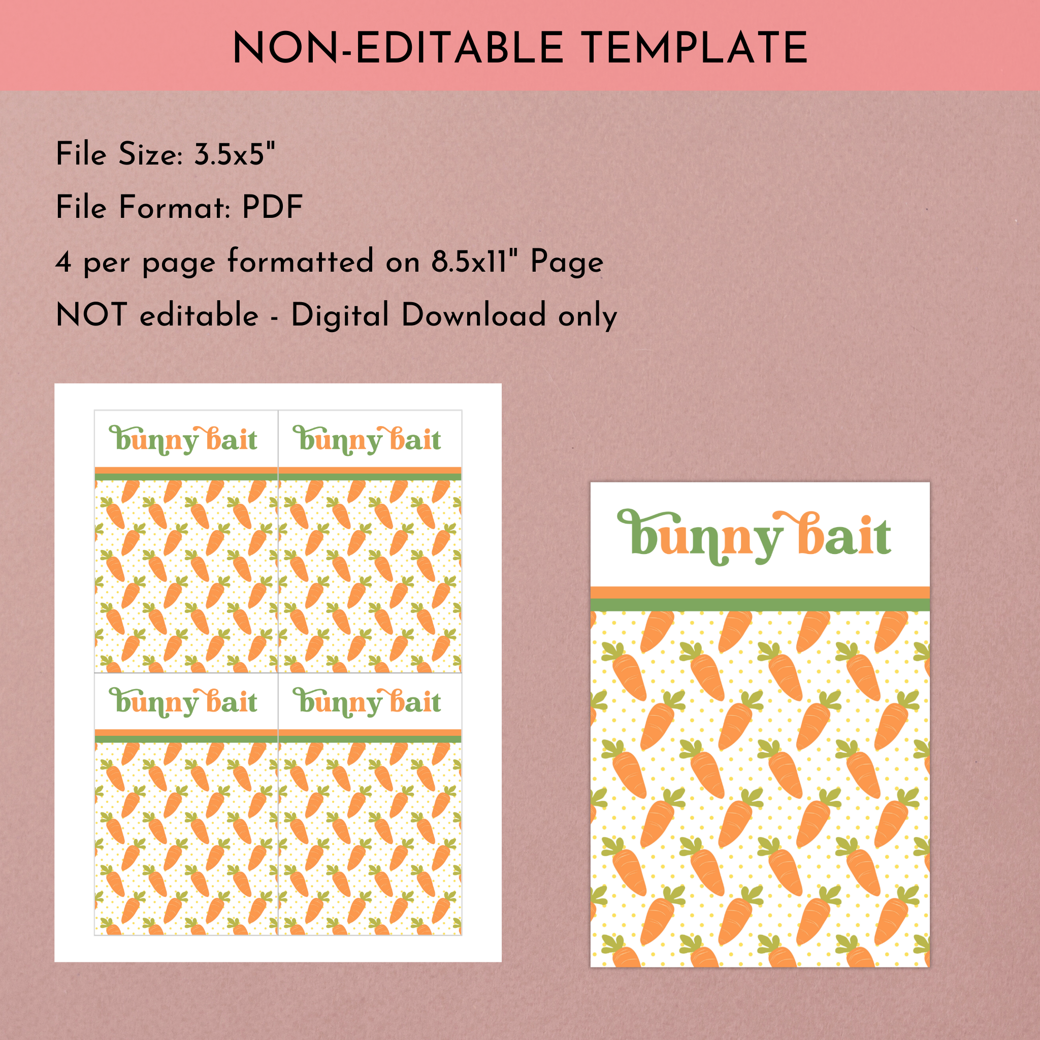 Bunny Bait Cookie Card