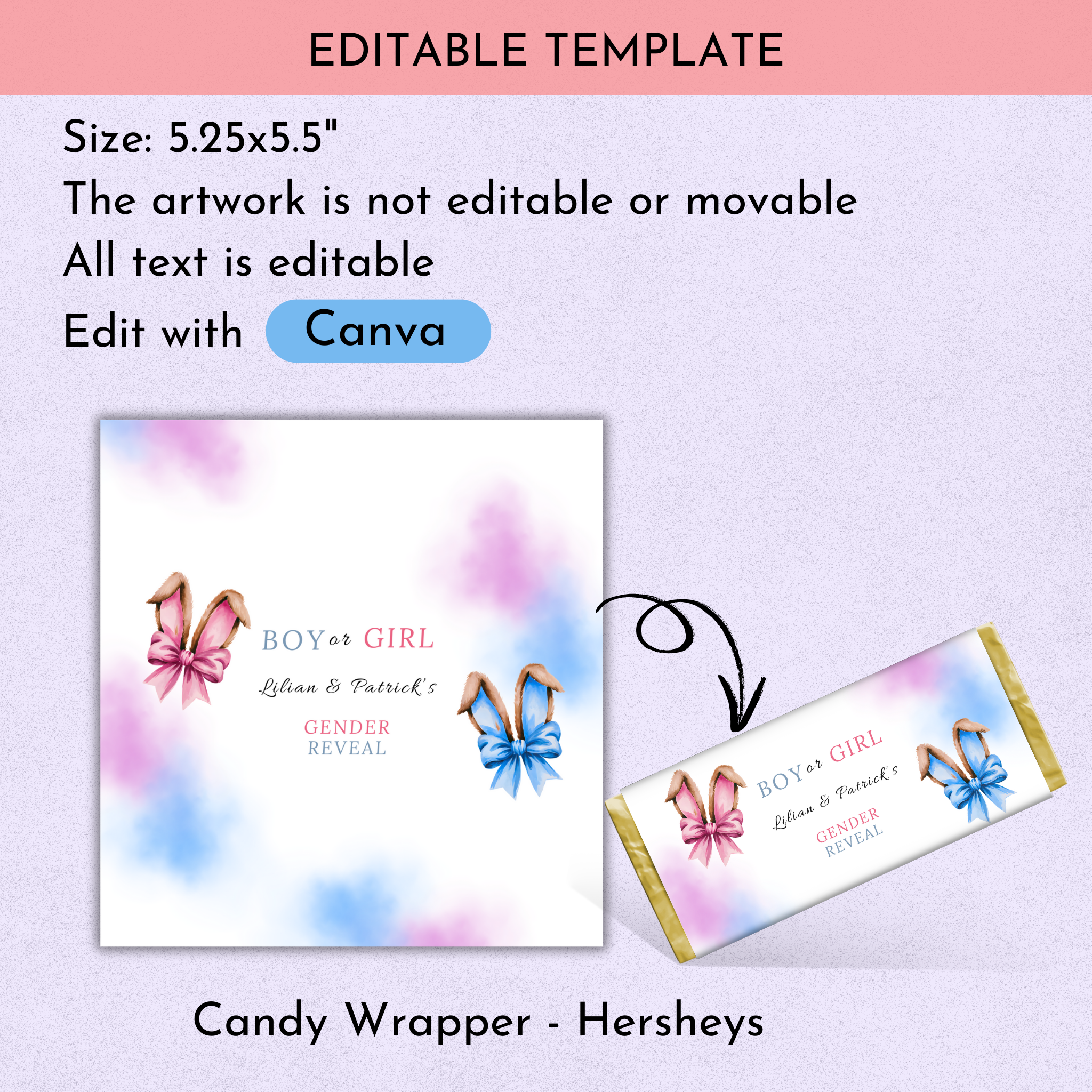 Easter Gender Reveal Favor Bundle