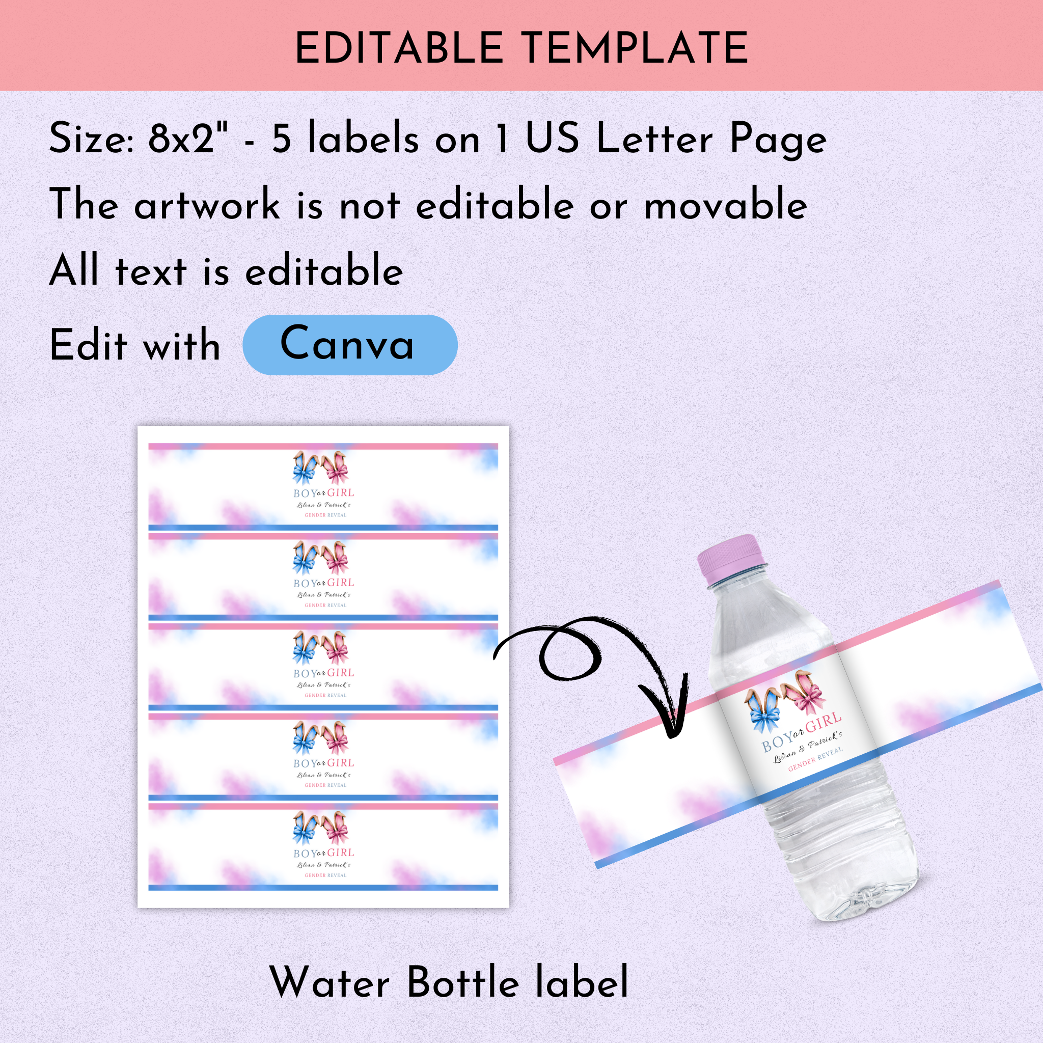 Easter Gender Reveal Favor Bundle