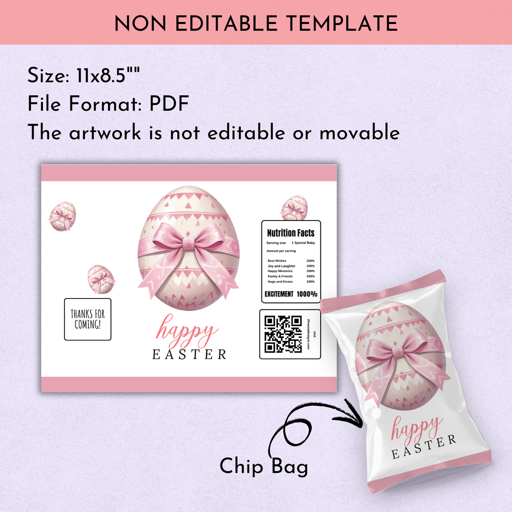 Easter Chip Bag - Ready to Print