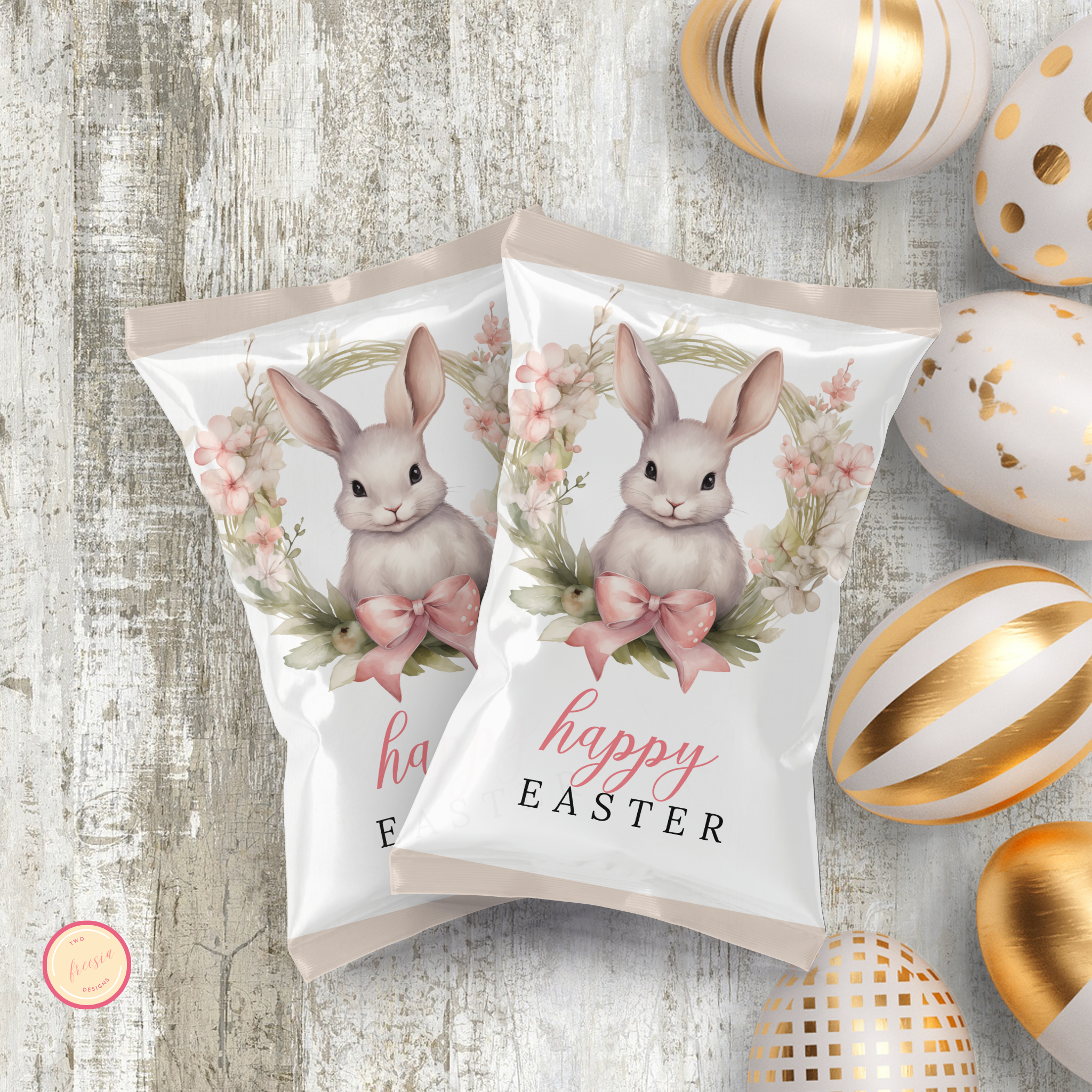 Easter Bunny Chip Bag - Ready to Print