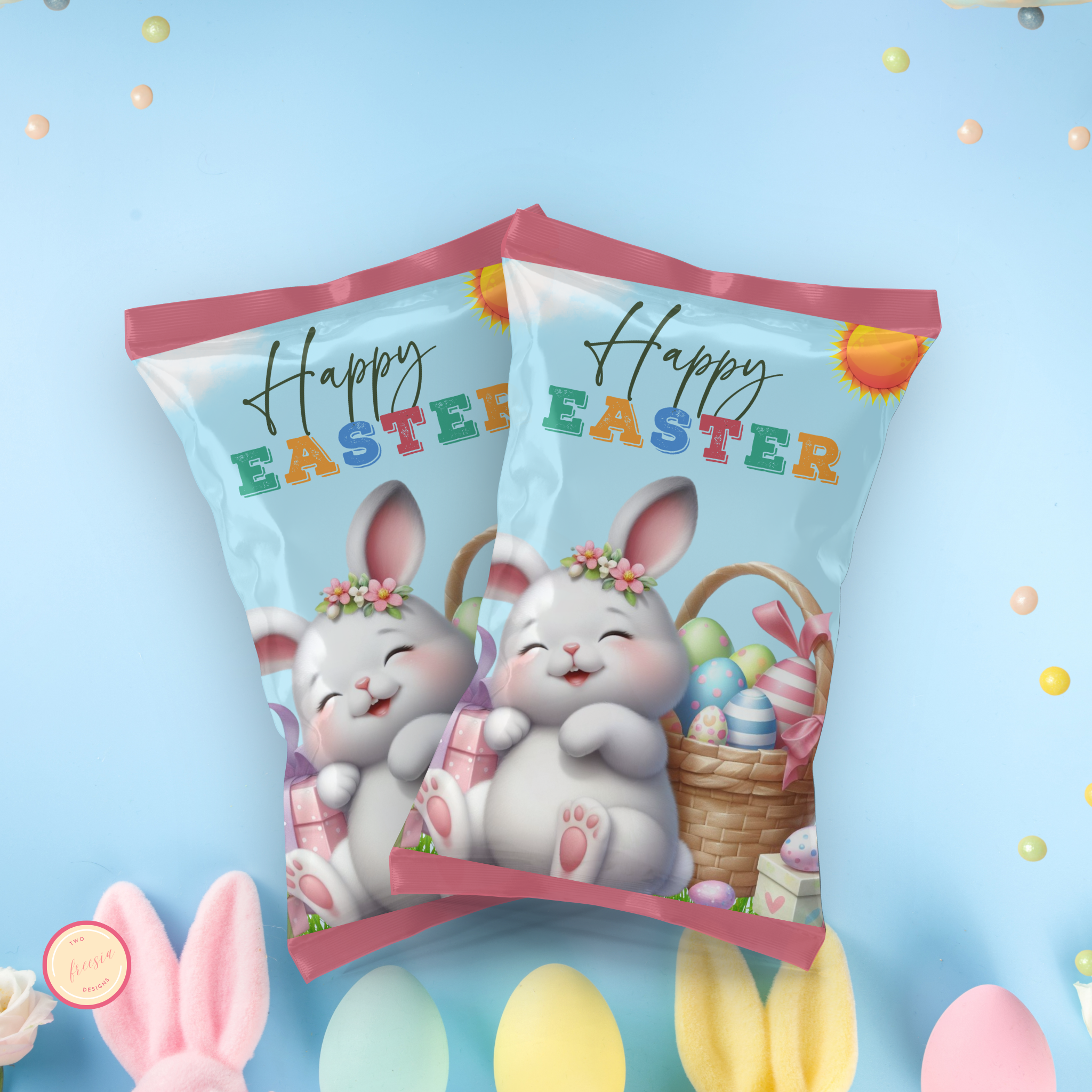 Easter Bunny Chip Bag - Ready to Print - 2