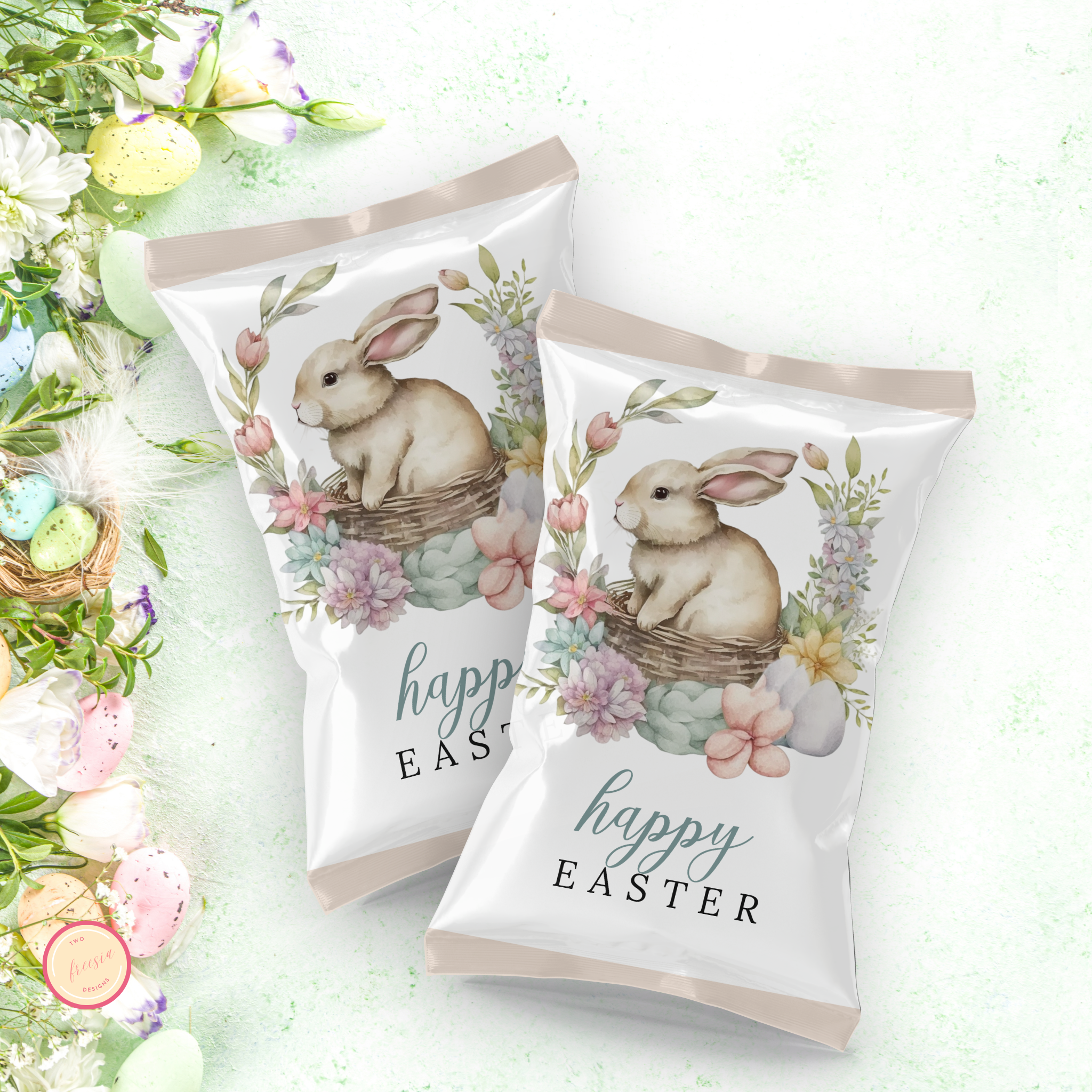 Easter Bunny Chip Bag - Ready to Print