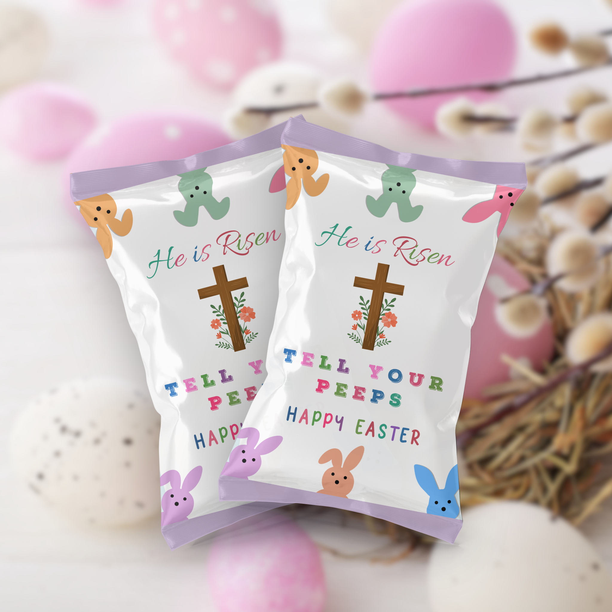 He is Risen Chip Bag - Ready to Print PDF