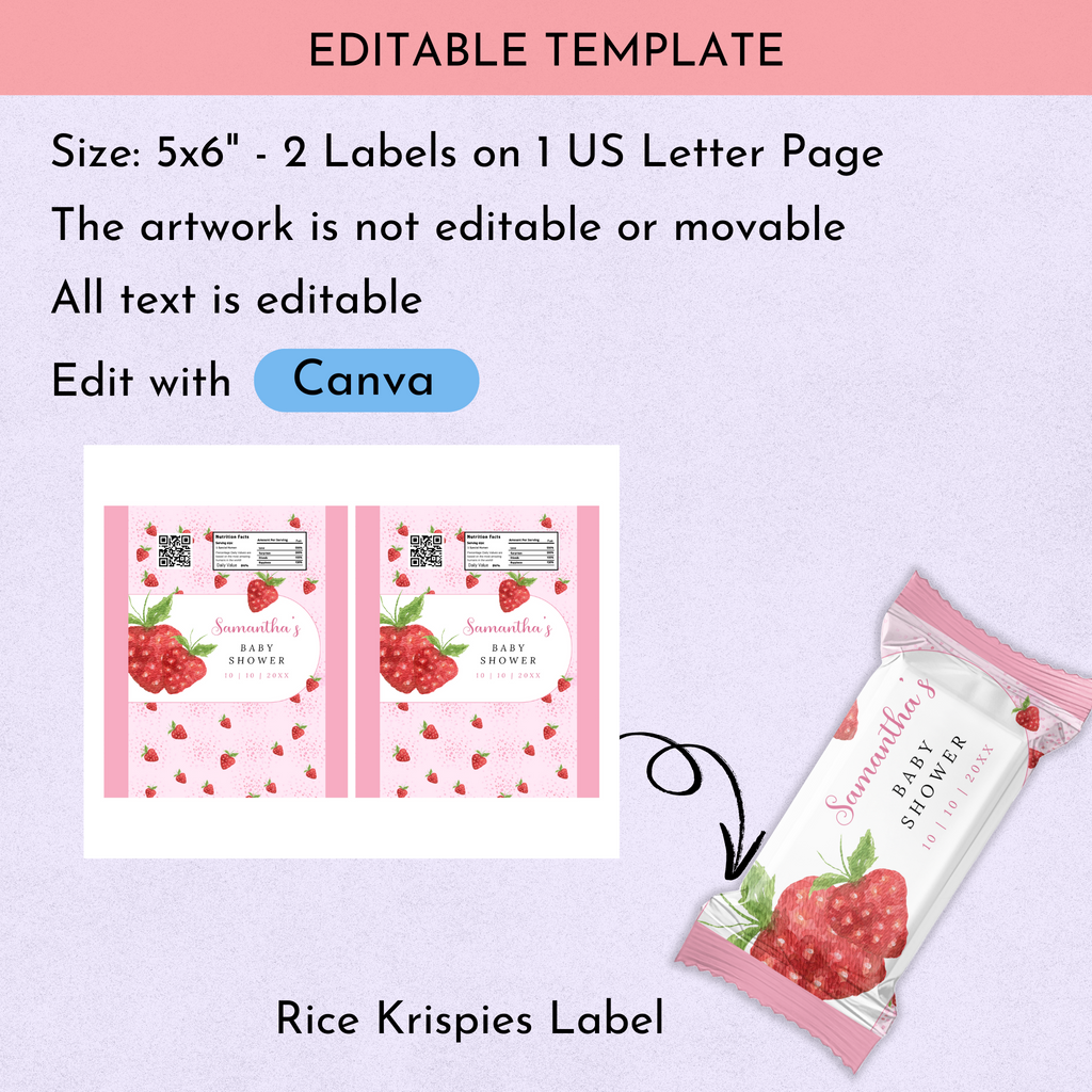 Strawberry Baby Shower Favor Bundle