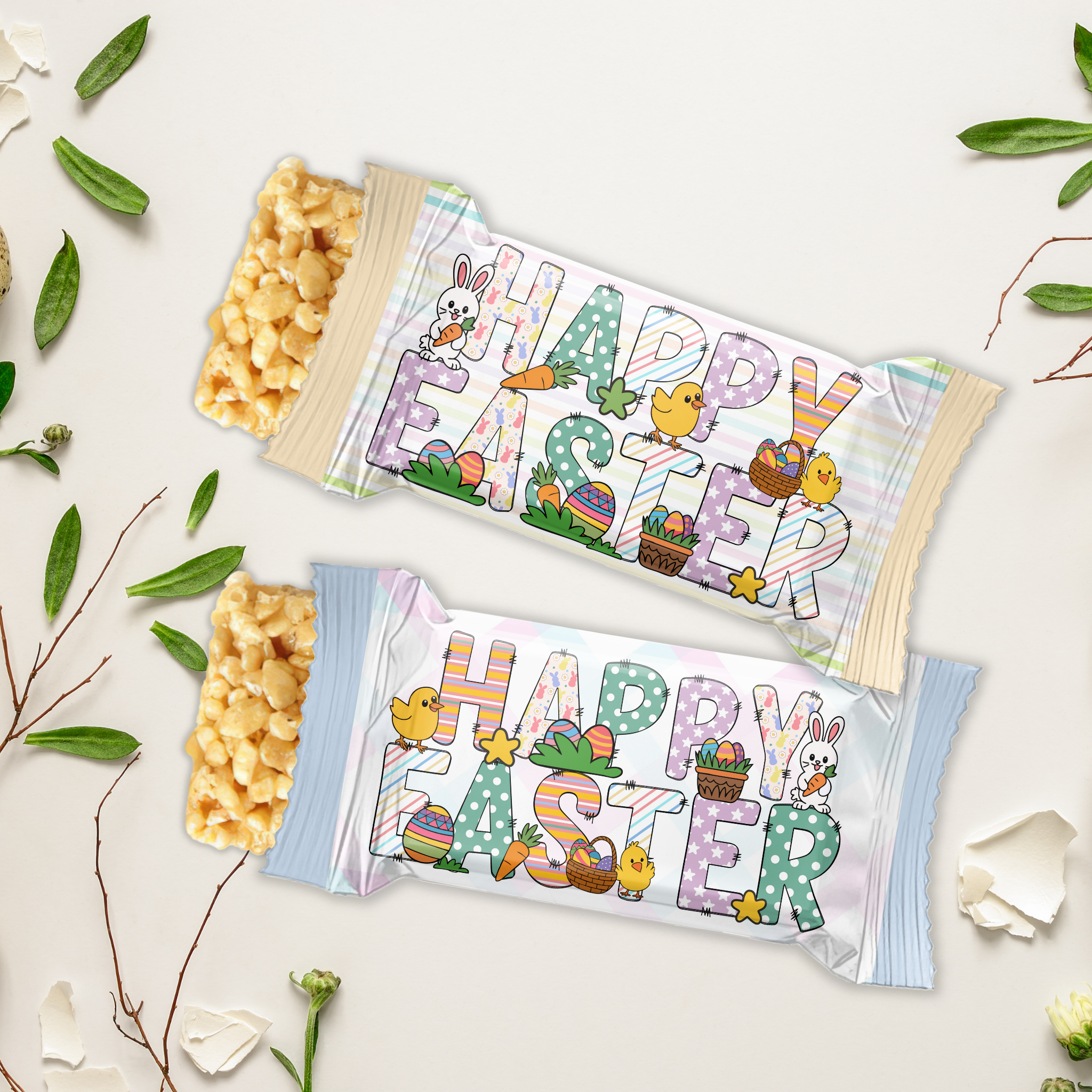 Easter Bunny Rice Treat Labels - Set of 2