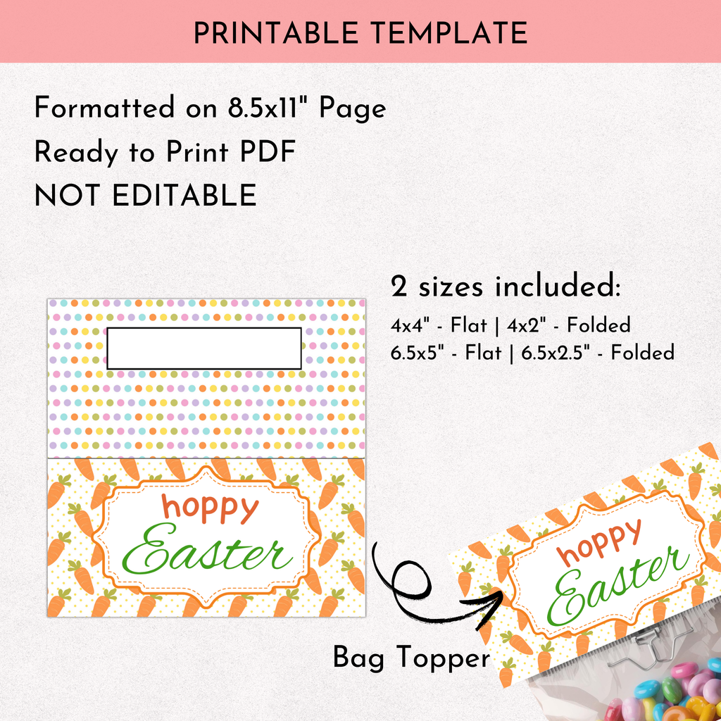 Hoppy Easter Treat Bag Topper