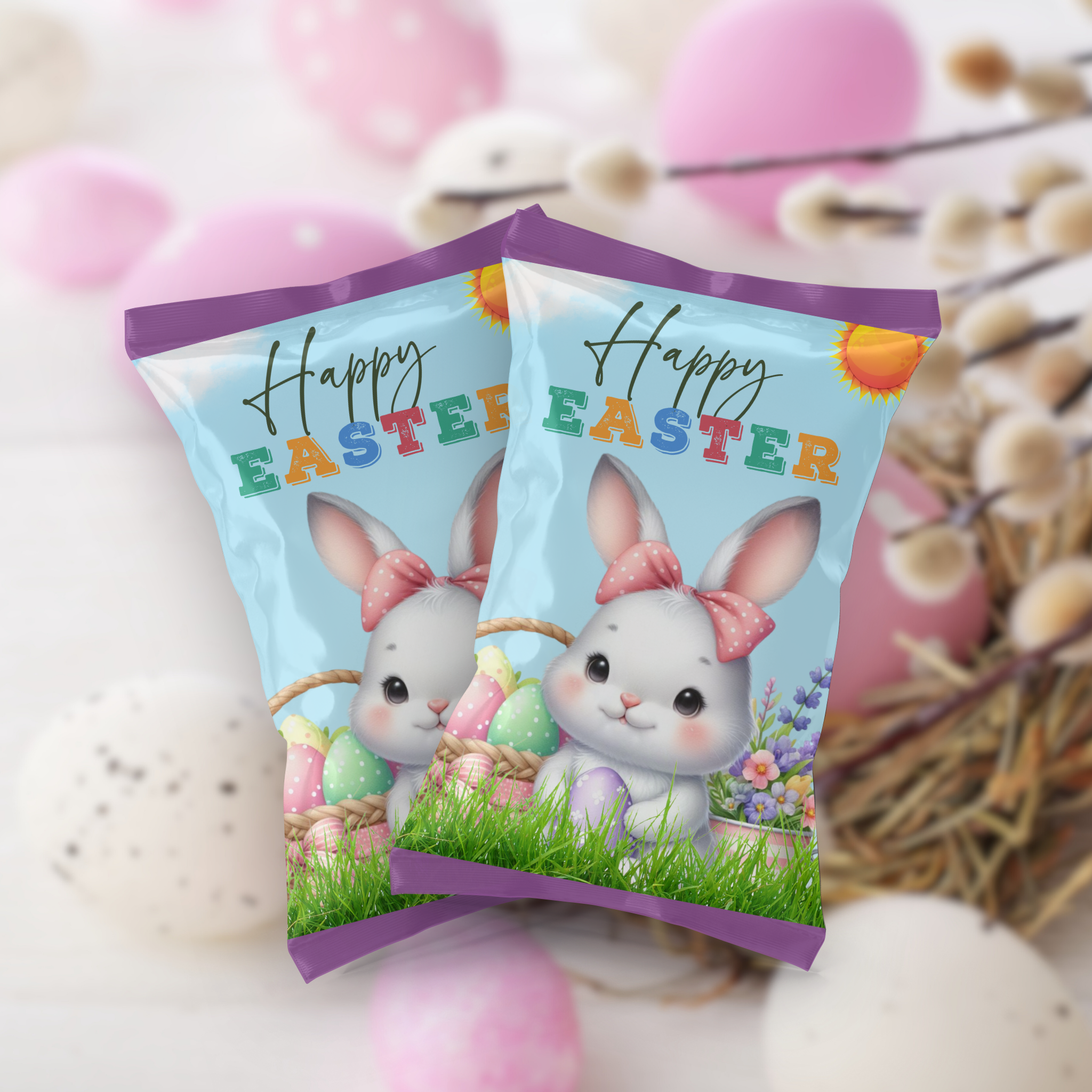 Easter Bunny Chip Bag - Ready to Print