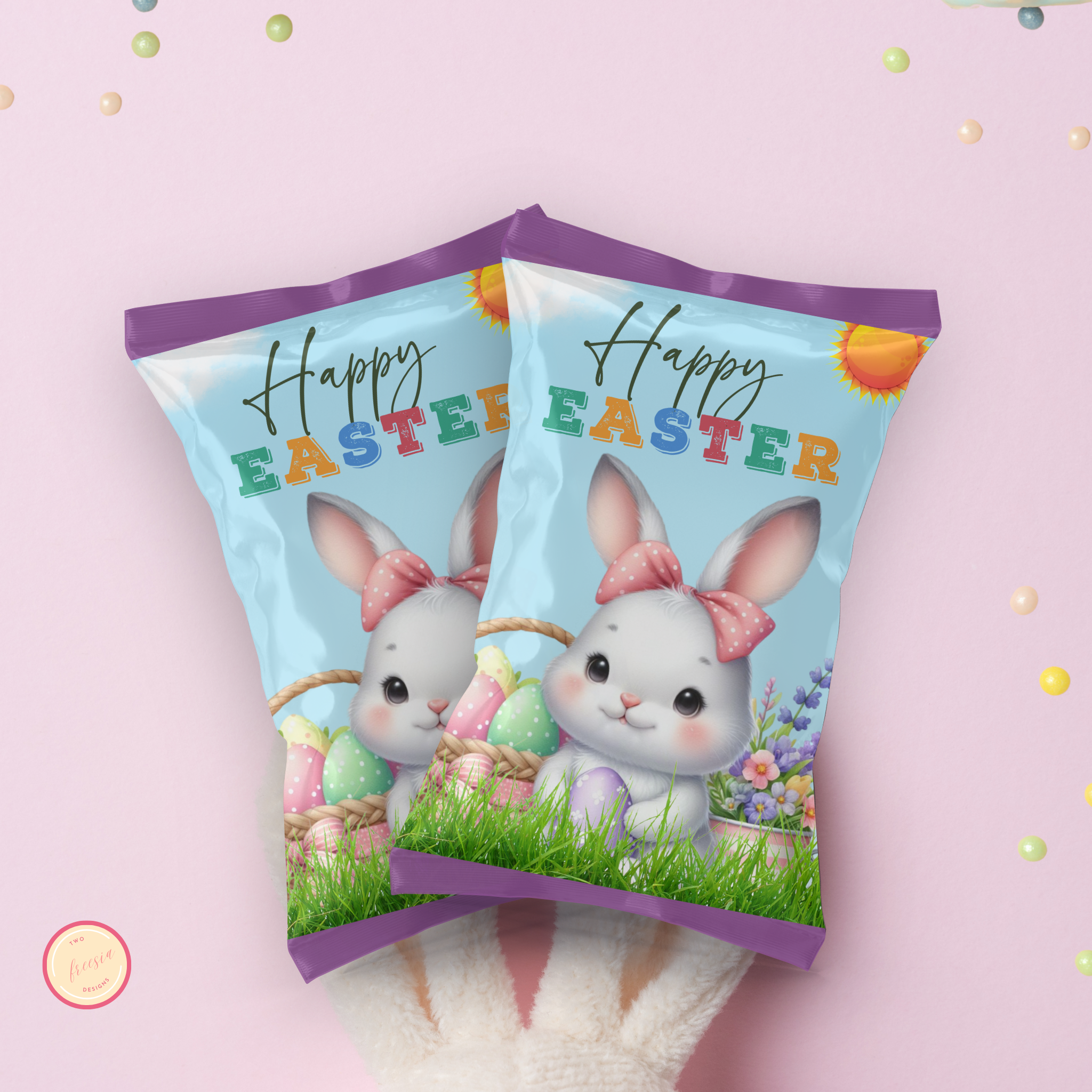 Easter Bunny Chip Bag - Ready to Print